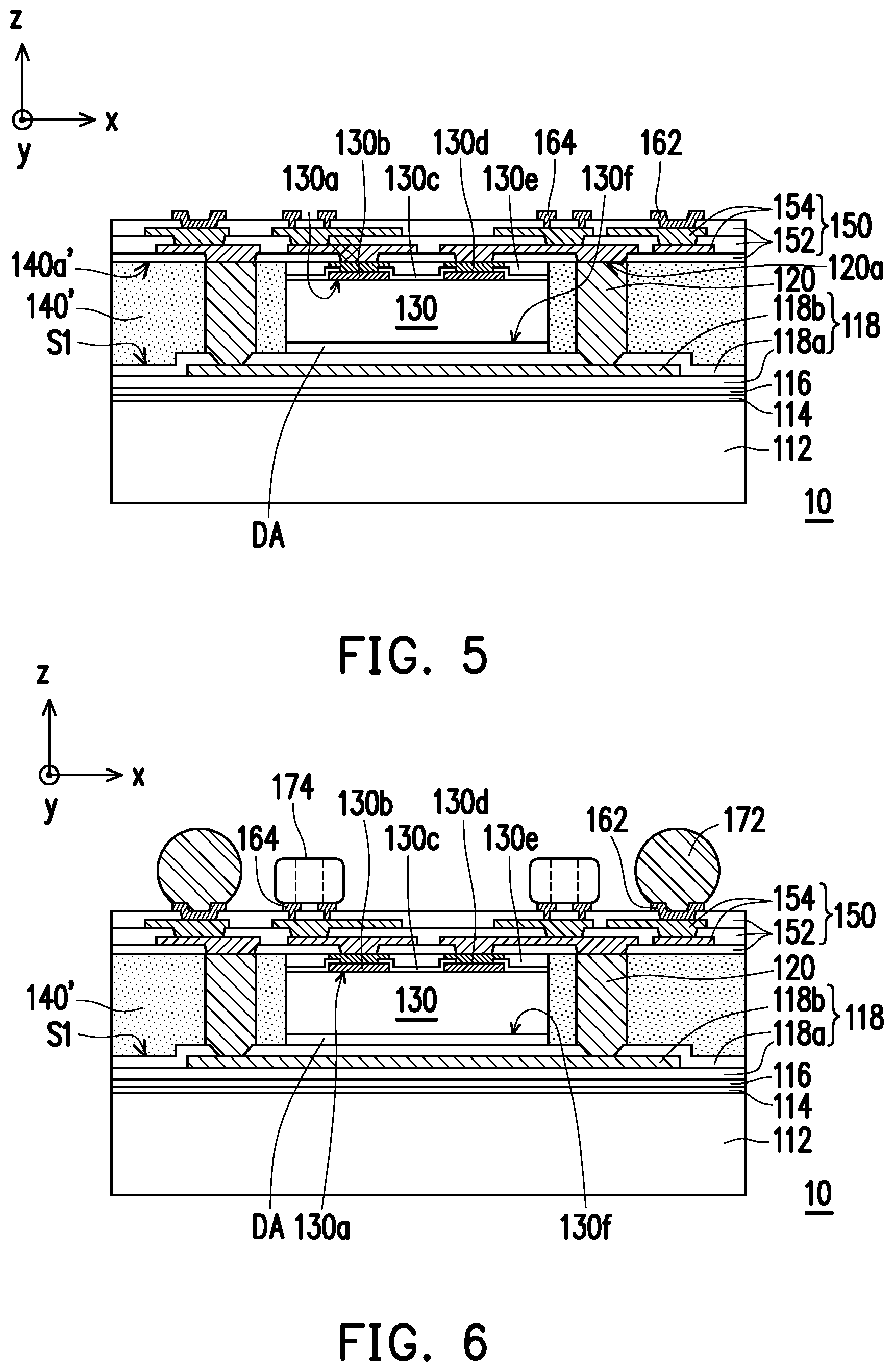 Patent US11824005 Figure 3 – Package structure with reinforcement structures in a redistribution circuit structure and manufacturing method thereof
