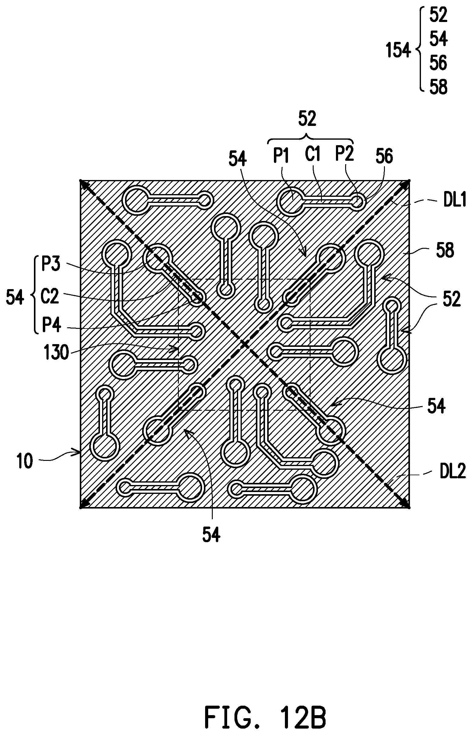 Patent US11824005 Figure 8 – Package structure with reinforcement structures in a redistribution circuit structure and manufacturing method thereof
