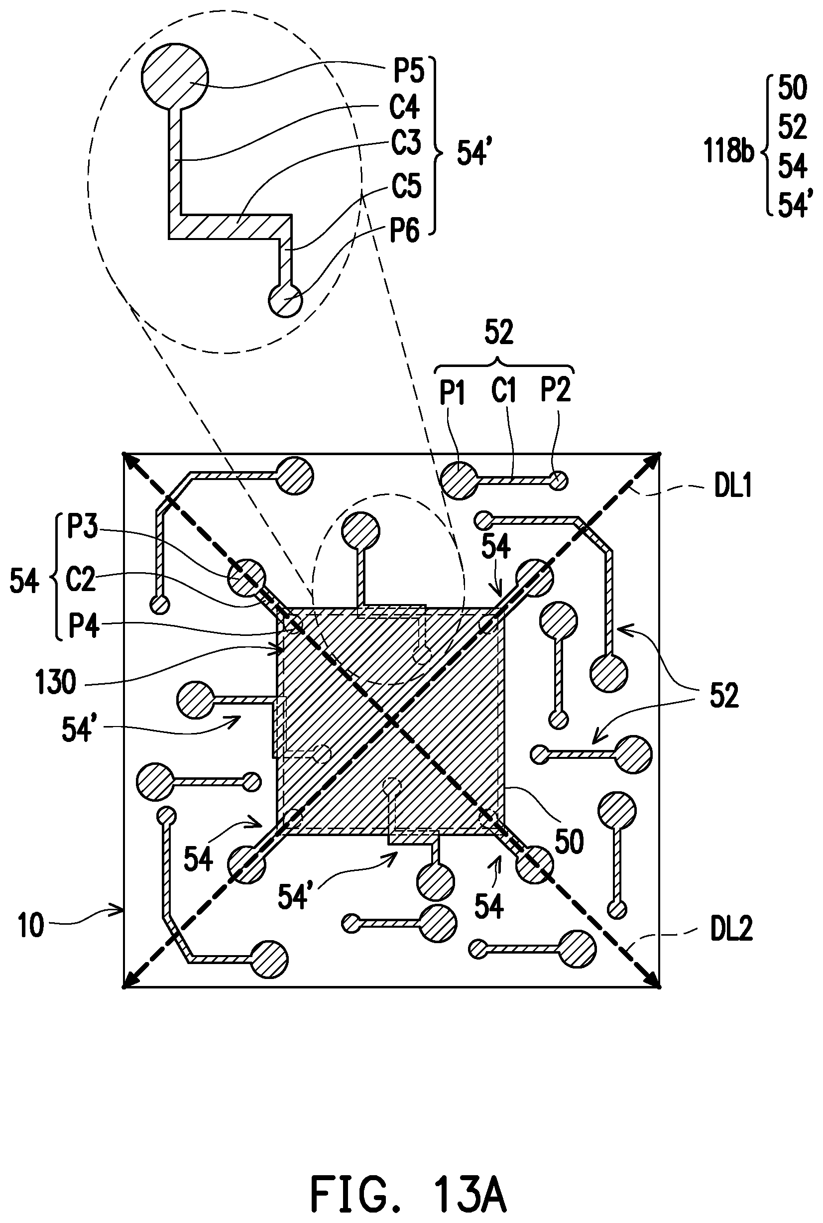 Patent US11824005 Figure 9 – Package structure with reinforcement structures in a redistribution circuit structure and manufacturing method thereof