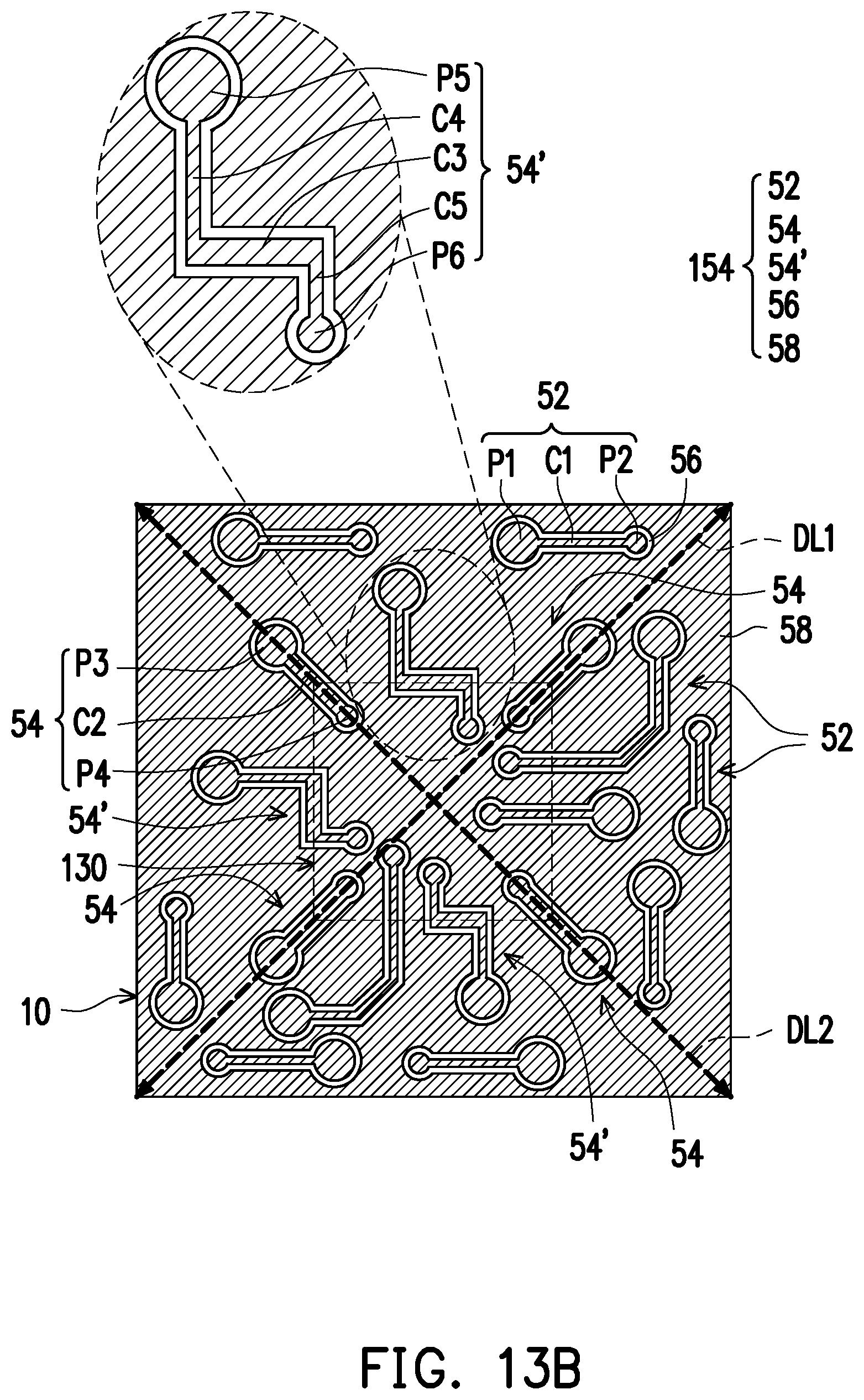 Patent US11824005 Figure 10 – Package structure with reinforcement structures in a redistribution circuit structure and manufacturing method thereof