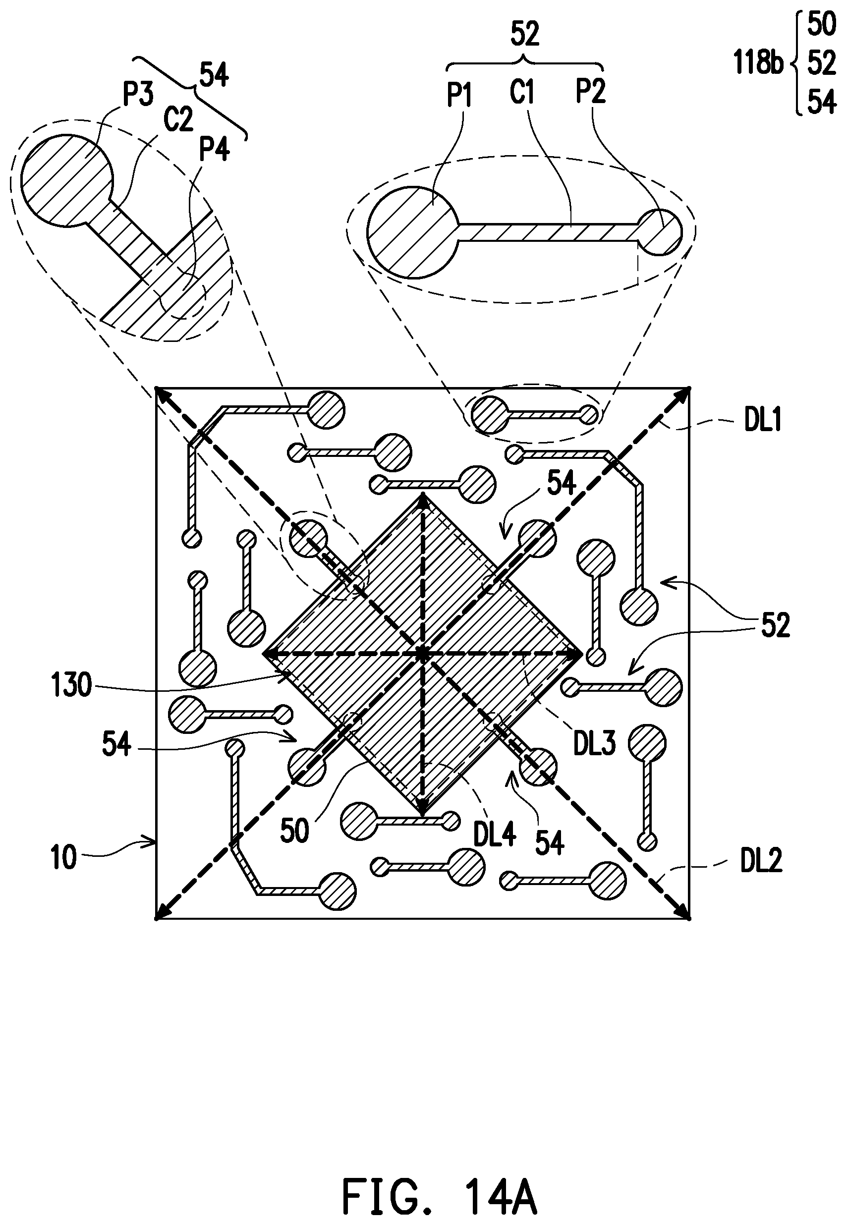 Patent US11824005 Figure 11 – Package structure with reinforcement structures in a redistribution circuit structure and manufacturing method thereof