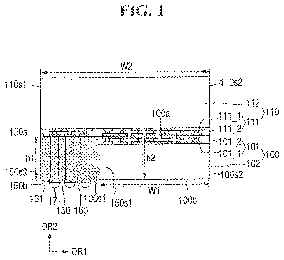 Patent US11824006 Figure 1 – Semiconductor package