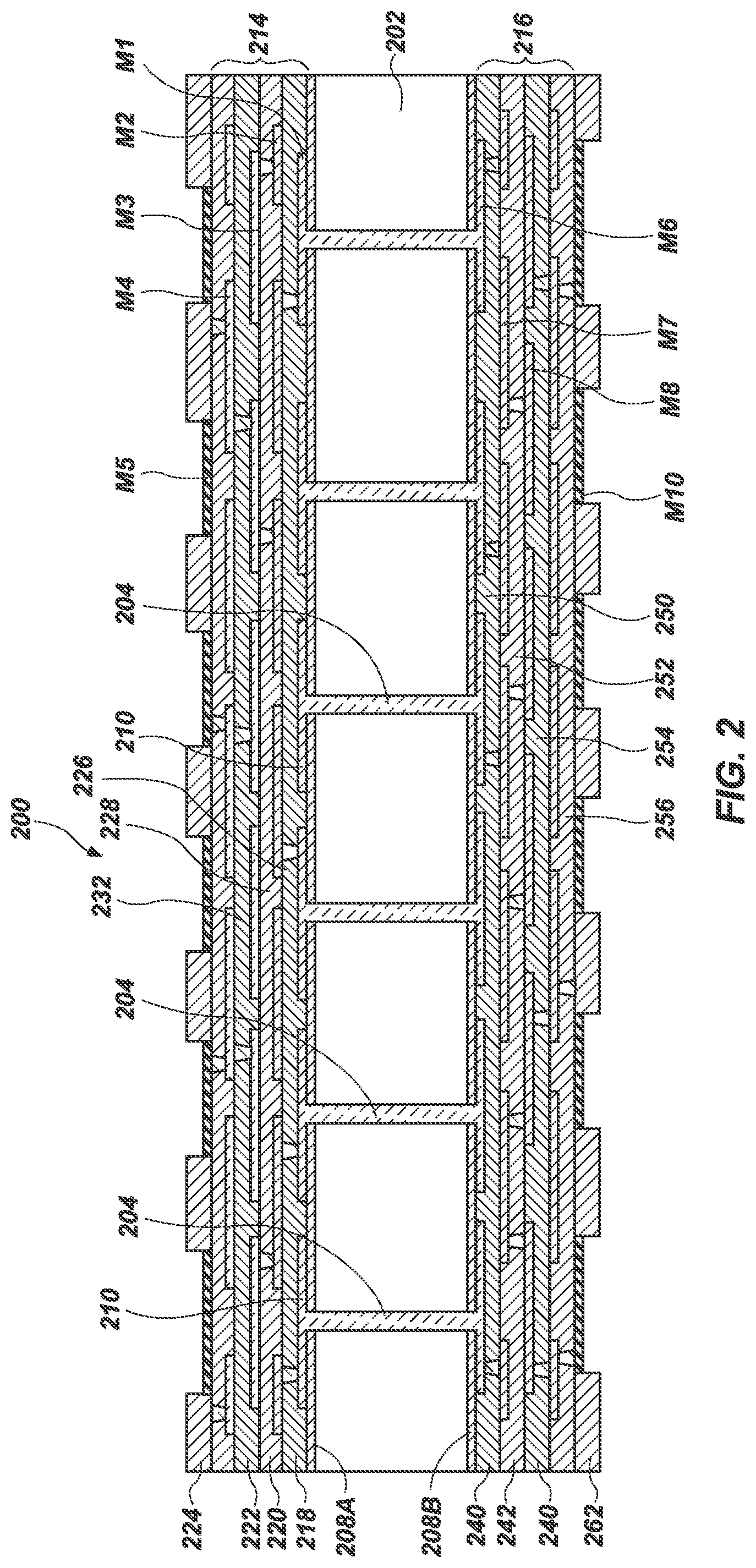 Patent US11824010 Figure 3 – Interposers for microelectronic devices