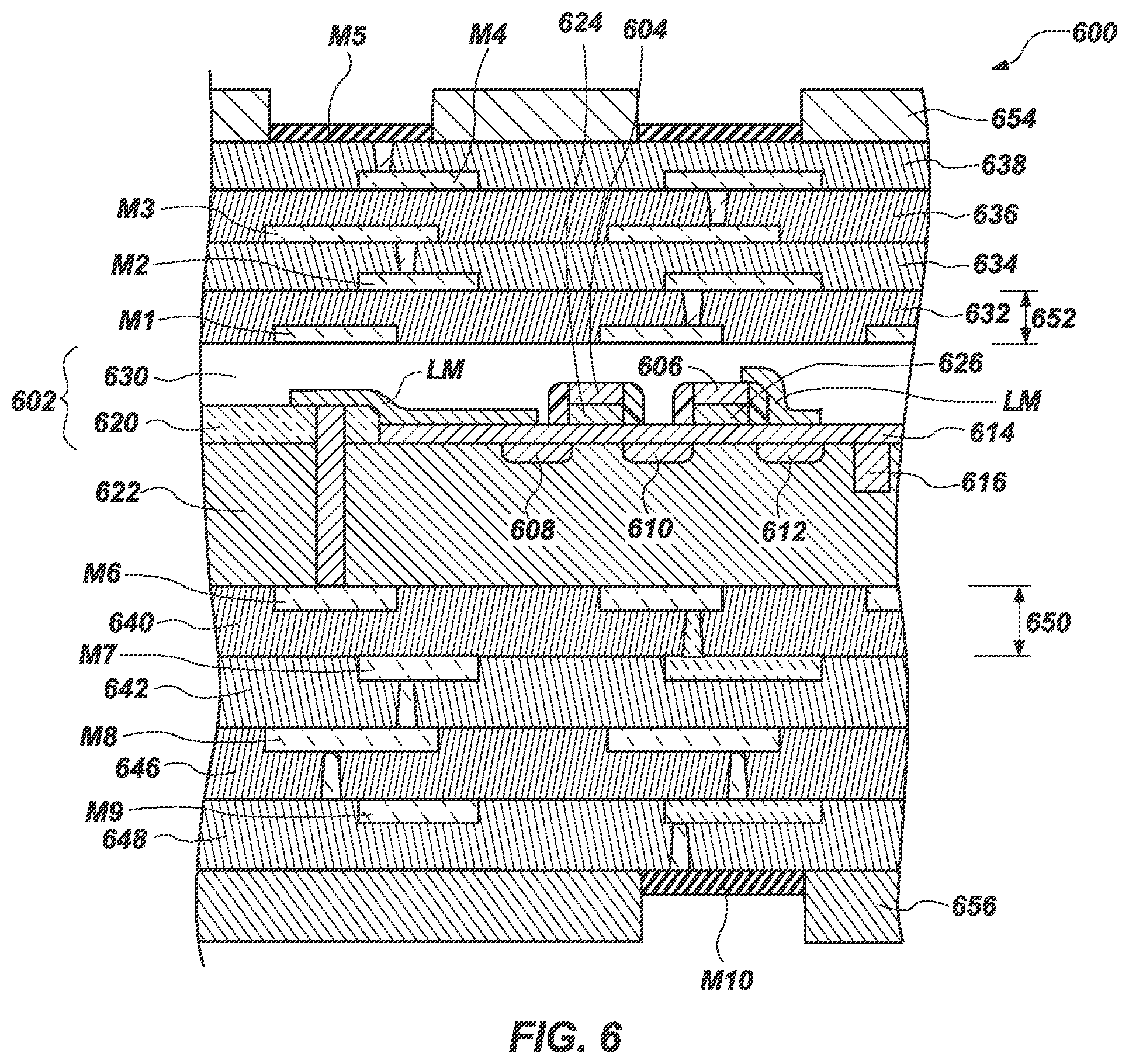 Patent US11824010 Figure 7 – Interposers for microelectronic devices