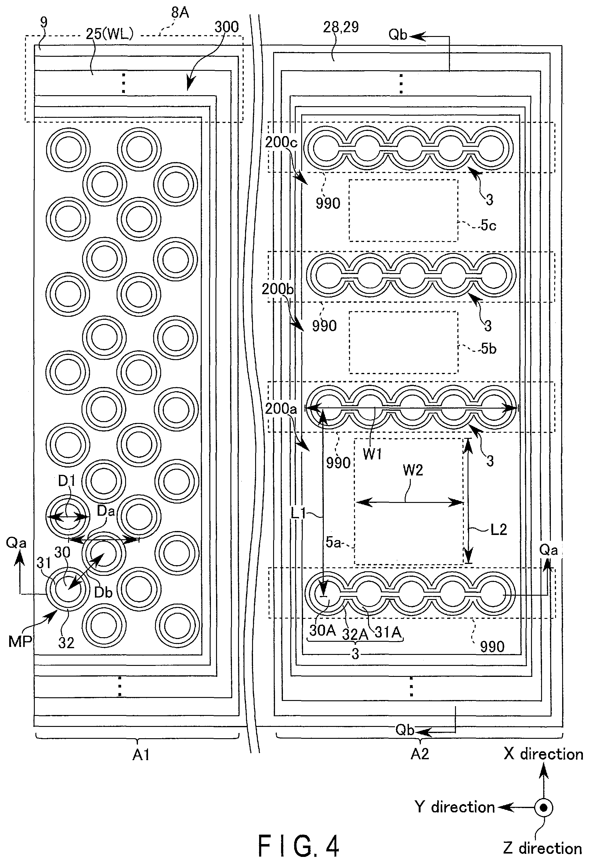 Patent US11824011 Figure 4 – Memory device and method of manufacturing memory device