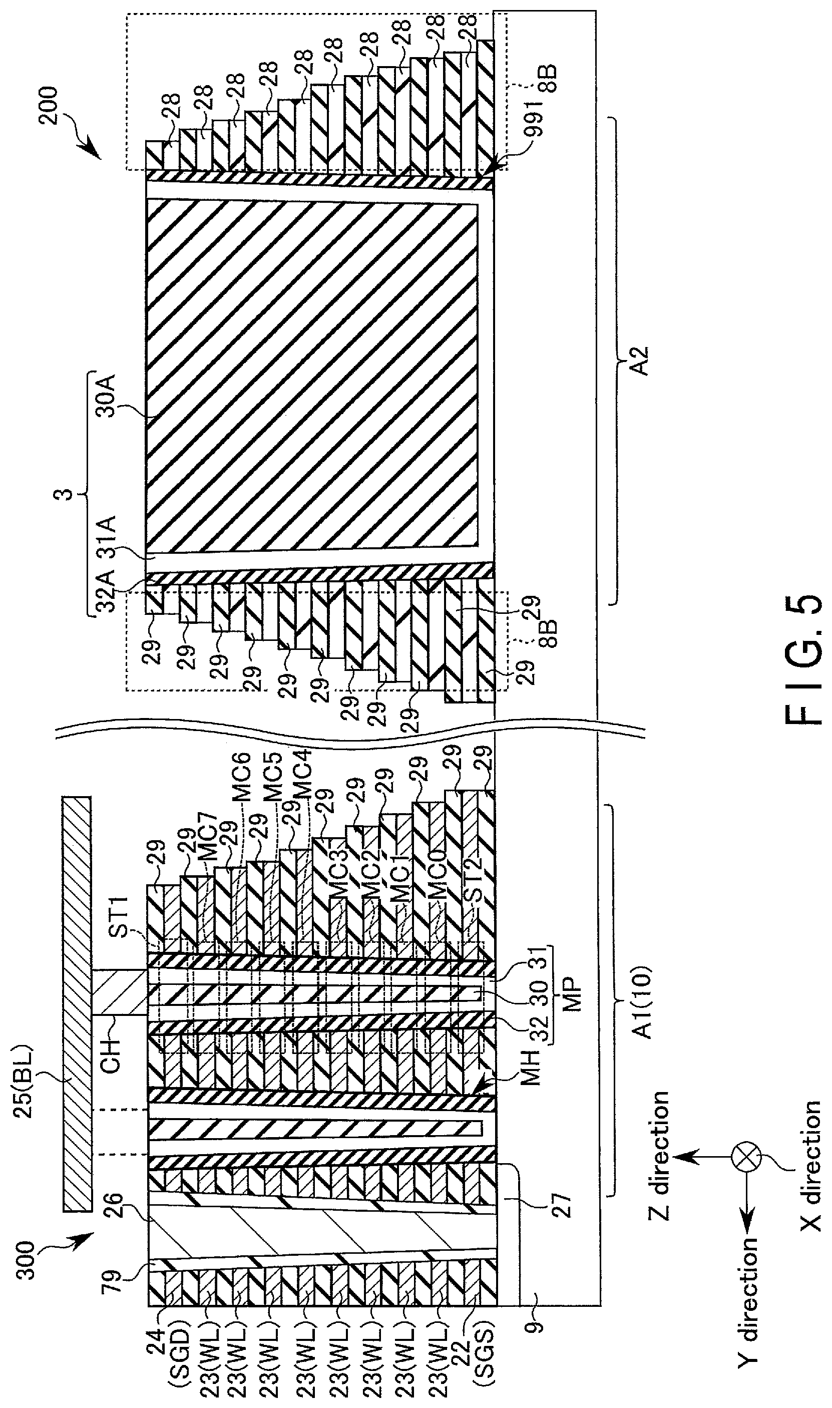 Patent US11824011 Figure 5 – Memory device and method of manufacturing memory device