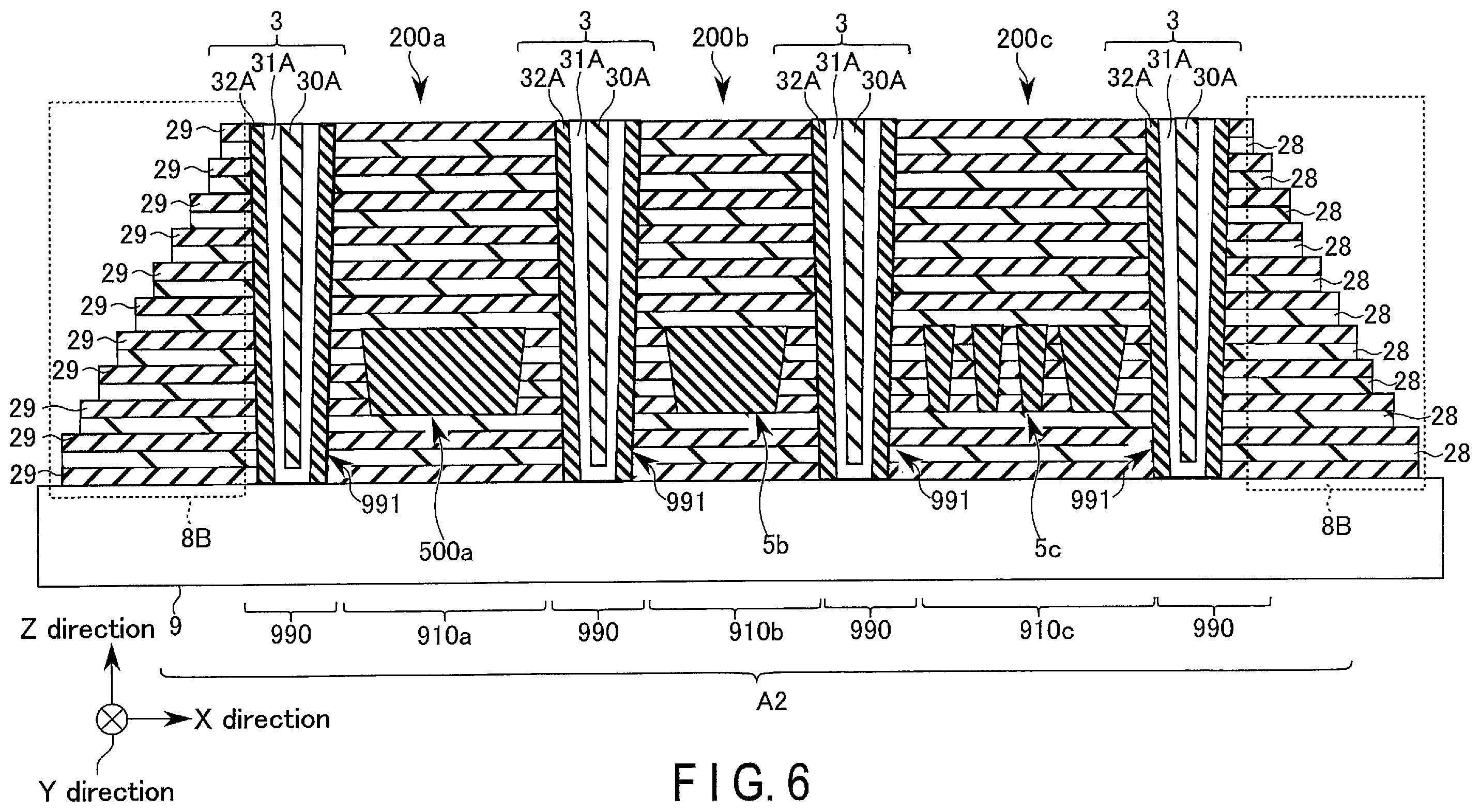 Patent US11824011 Figure 6 – Memory device and method of manufacturing memory device
