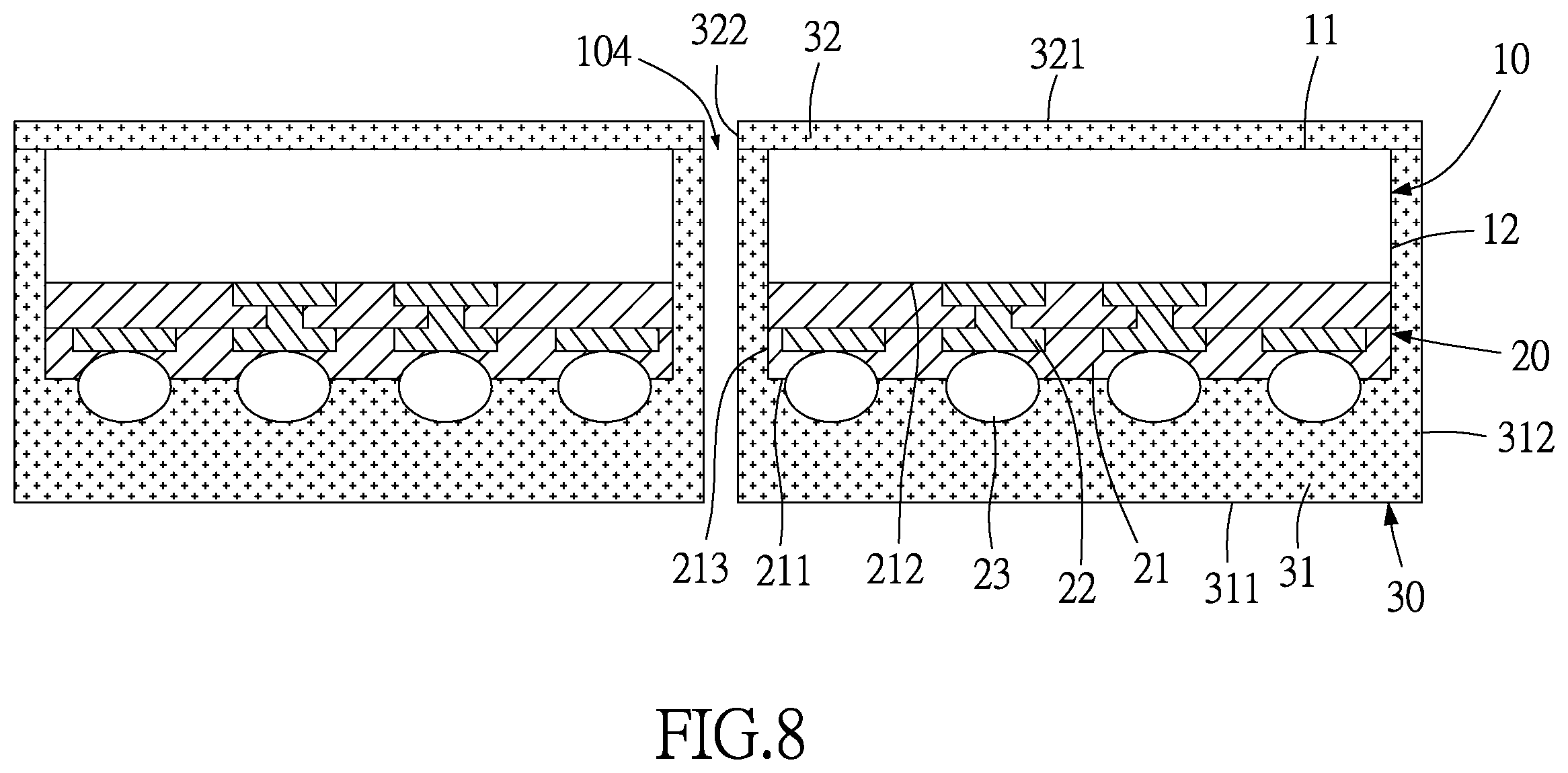 Patent US11824012 Figure 9 – Integrated circuit package structure and method of manufacturing the same