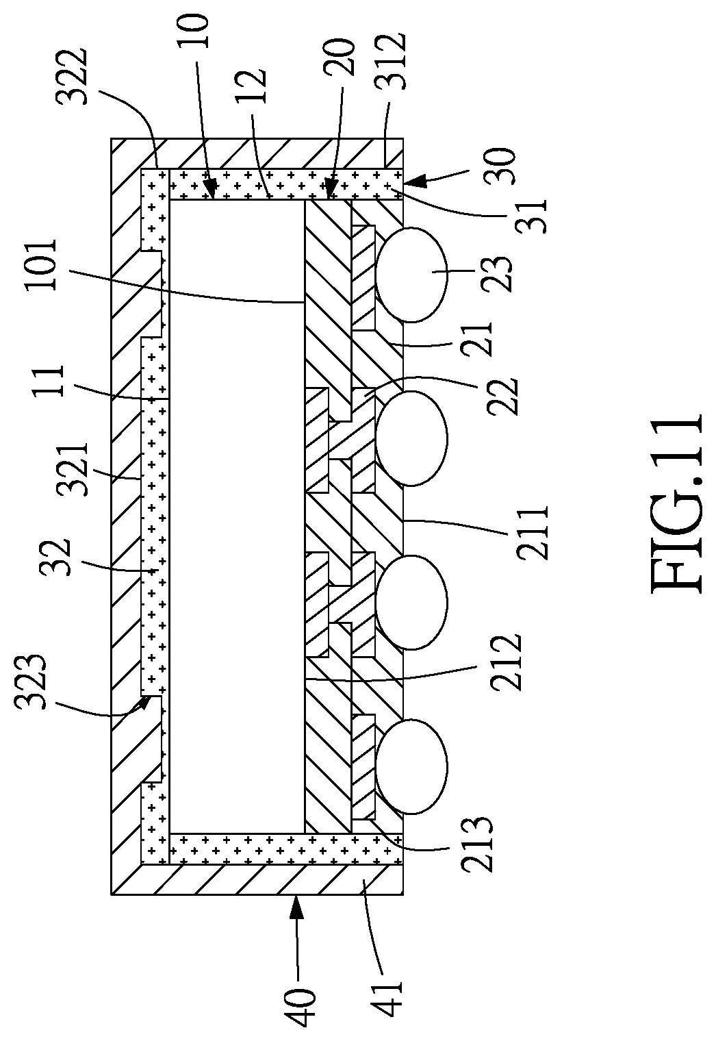Patent US11824012 Figure 12 – Integrated circuit package structure and method of manufacturing the same