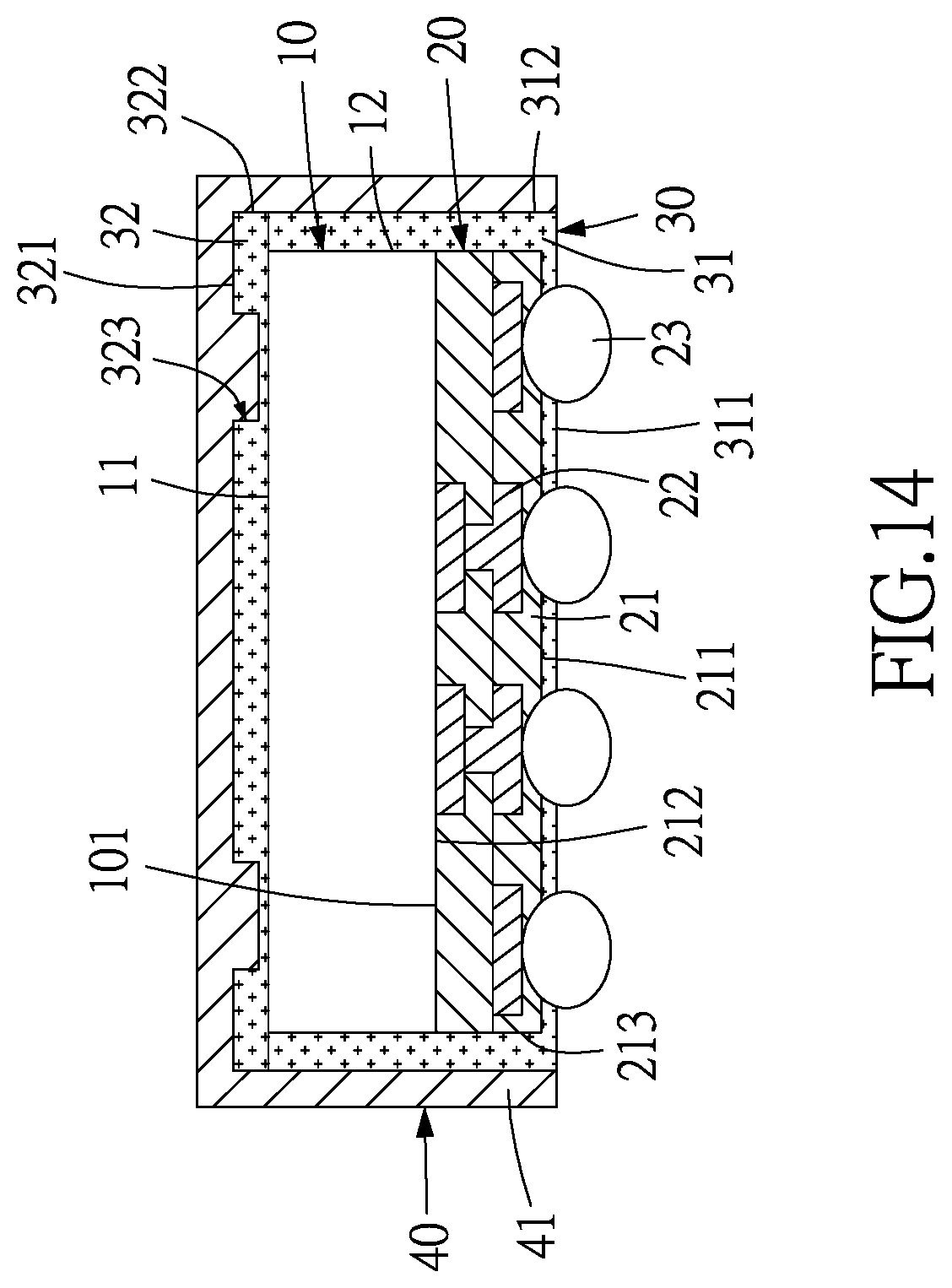 Patent US11824012 Figure 15 – Integrated circuit package structure and method of manufacturing the same