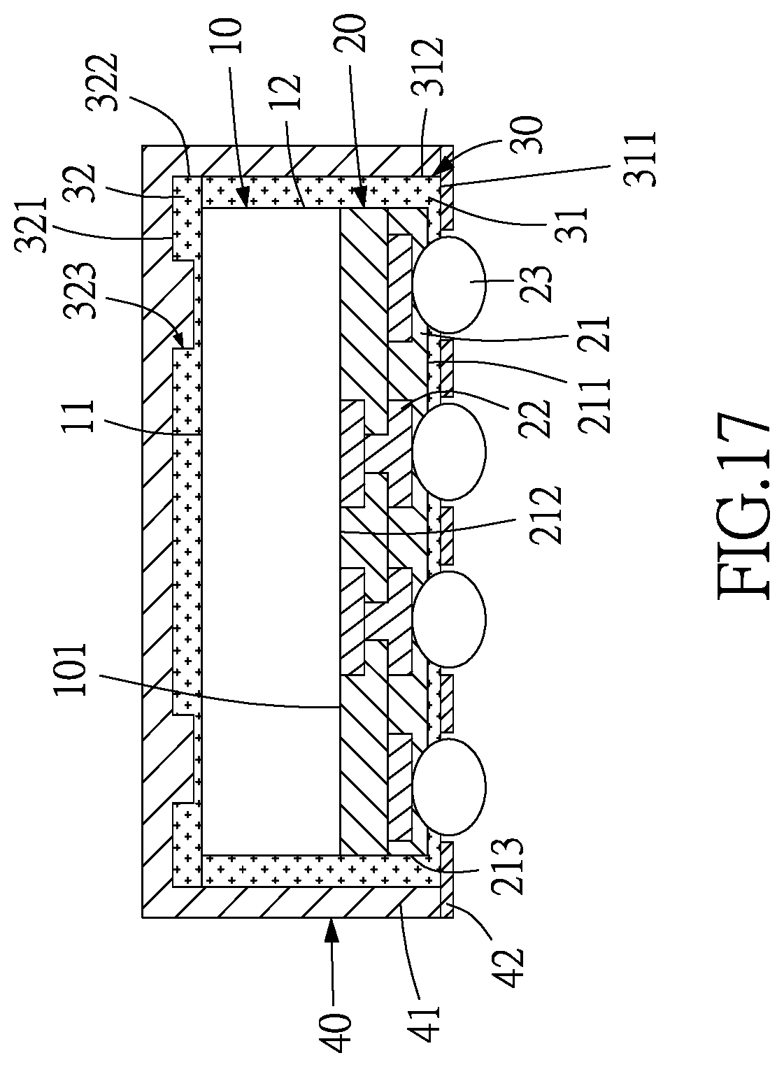 Patent US11824012 Figure 18 – Integrated circuit package structure and method of manufacturing the same
