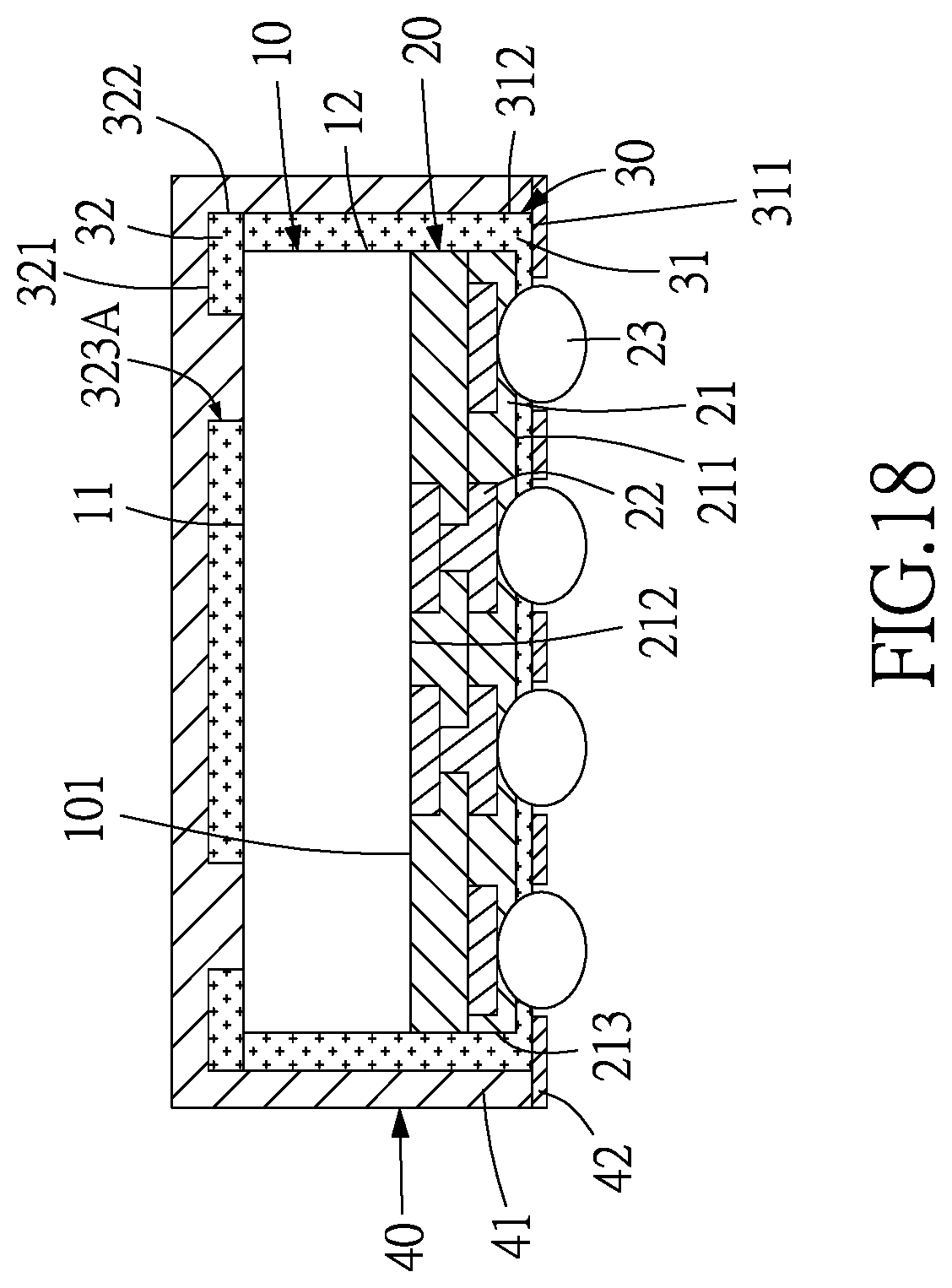 Patent US11824012 Figure 19 – Integrated circuit package structure and method of manufacturing the same