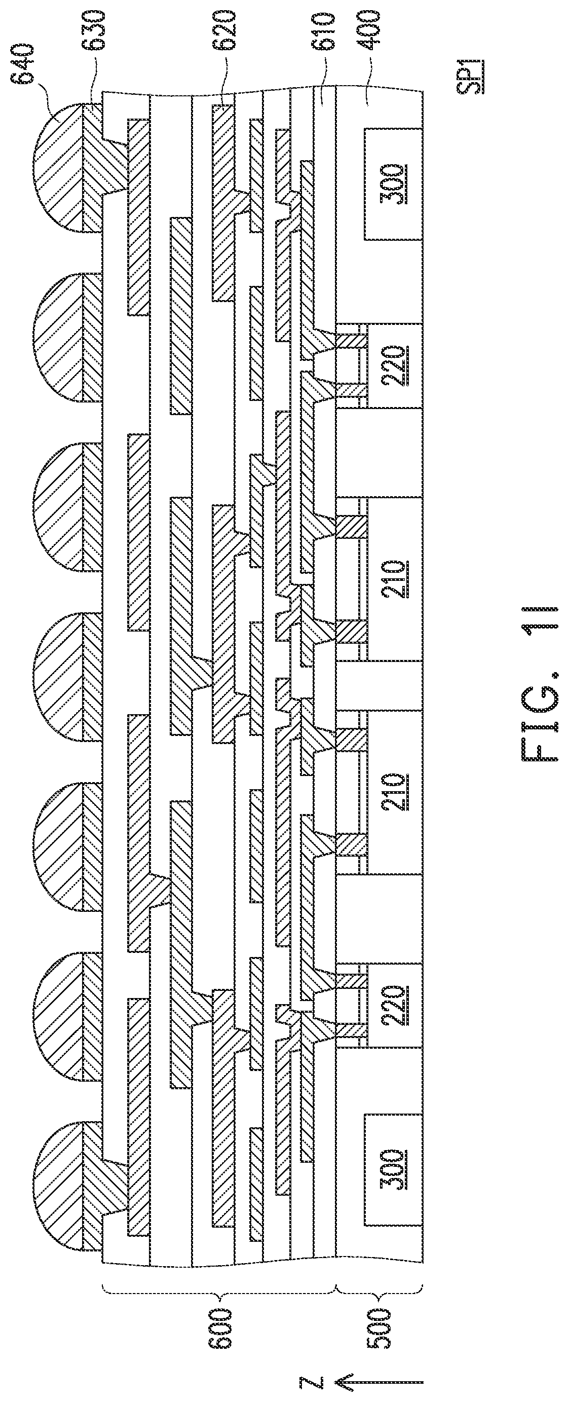 Patent US11824017 Figure 6 – Semiconductor package and manufacturing method thereof