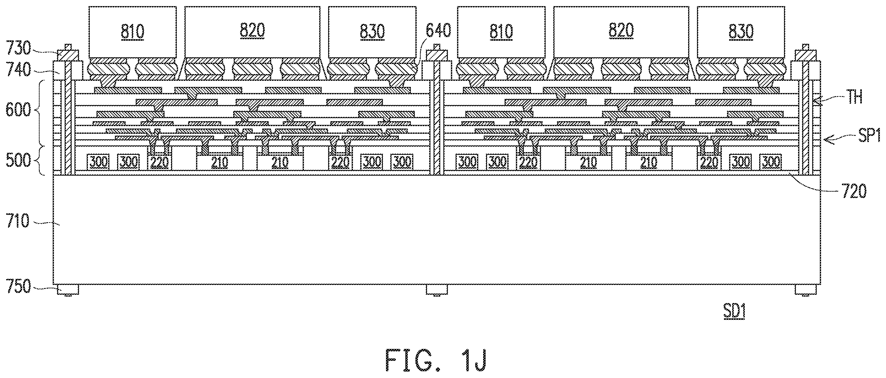 Patent US11824017 Figure 7 – Semiconductor package and manufacturing method thereof