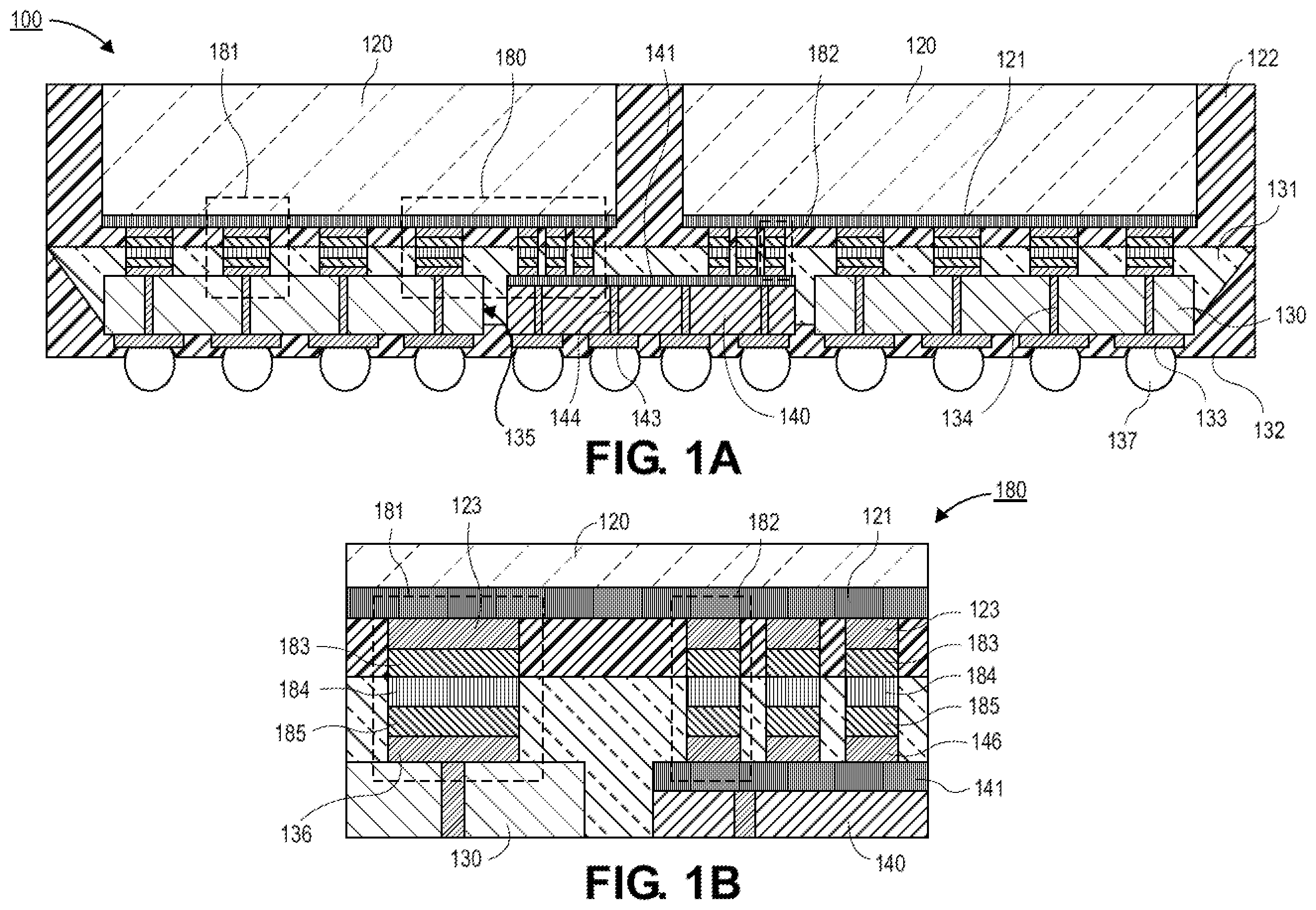 Patent US11824018 Figure 1 – Heterogeneous nested interposer package for IC chips