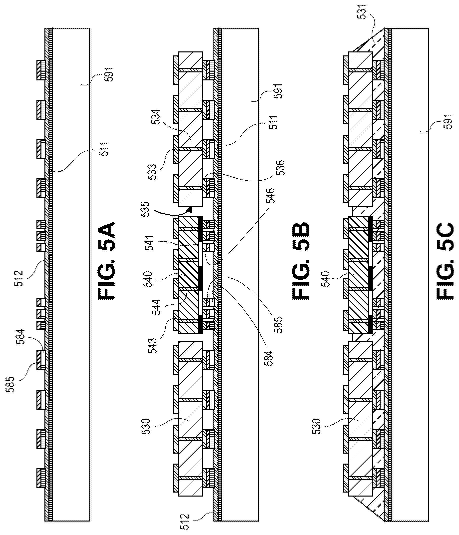 Patent US11824018 Figure 8 – Heterogeneous nested interposer package for IC chips