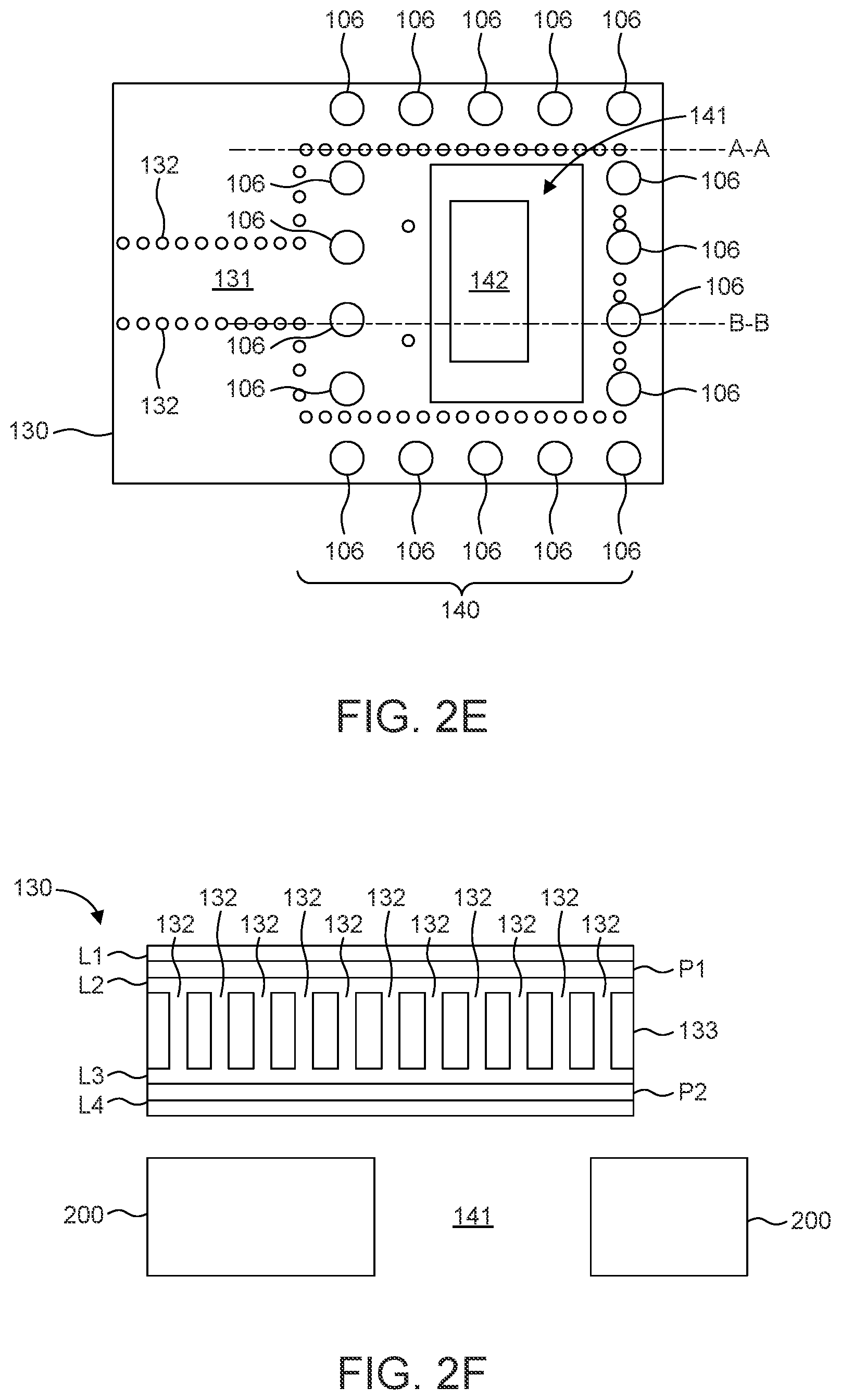 Patent US11824019 Figure 4 – Chip package with substrate integrated waveguide and waveguide interface