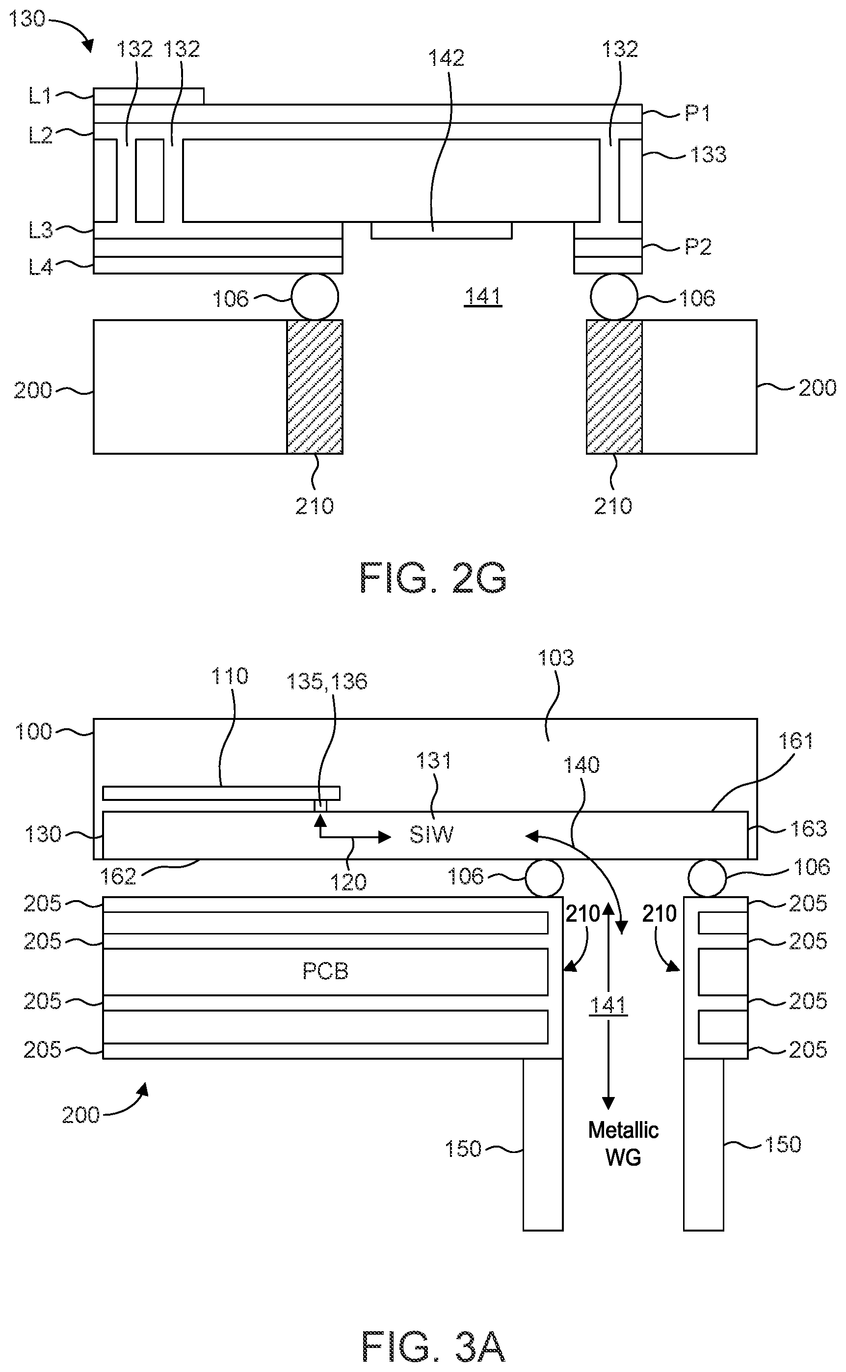 Patent US11824019 Figure 5 – Chip package with substrate integrated waveguide and waveguide interface