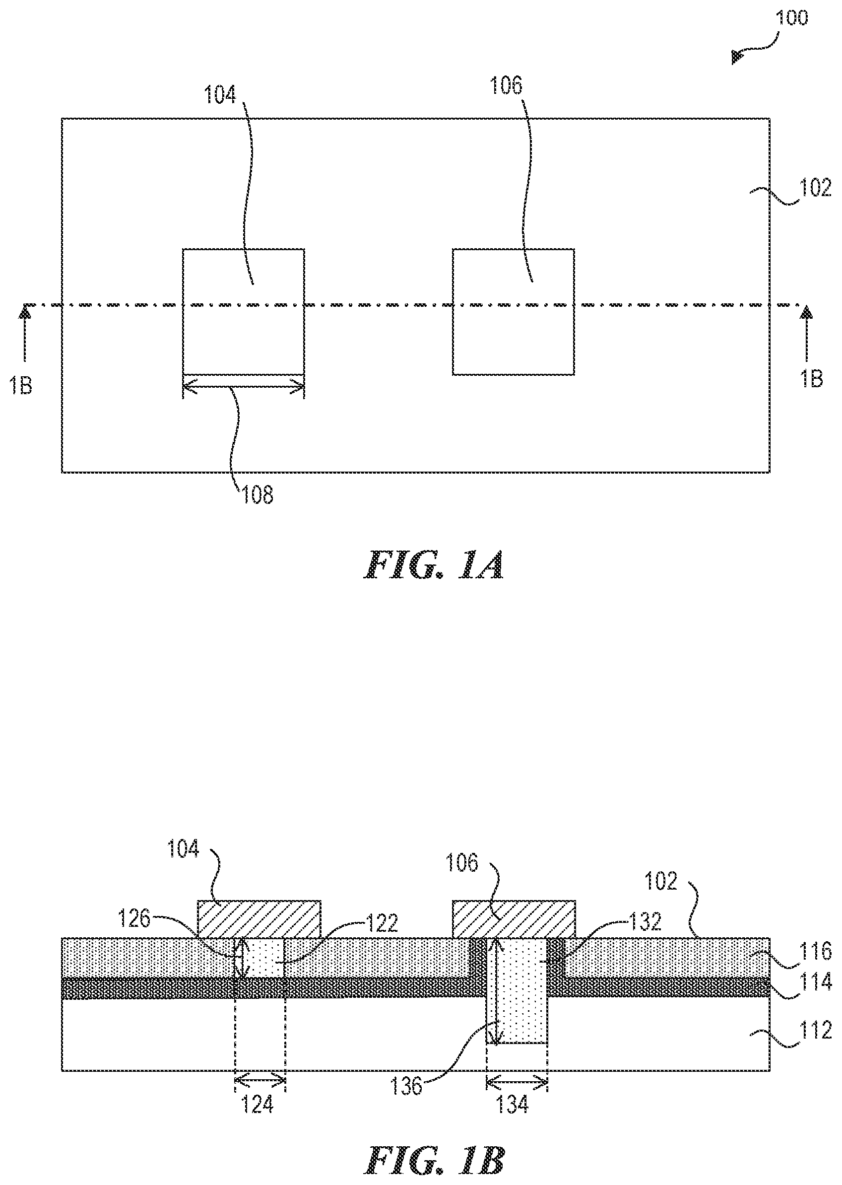 Patent US11824025 — Apparatus including integrated pads and methods of manufacturing the same — Figure 1