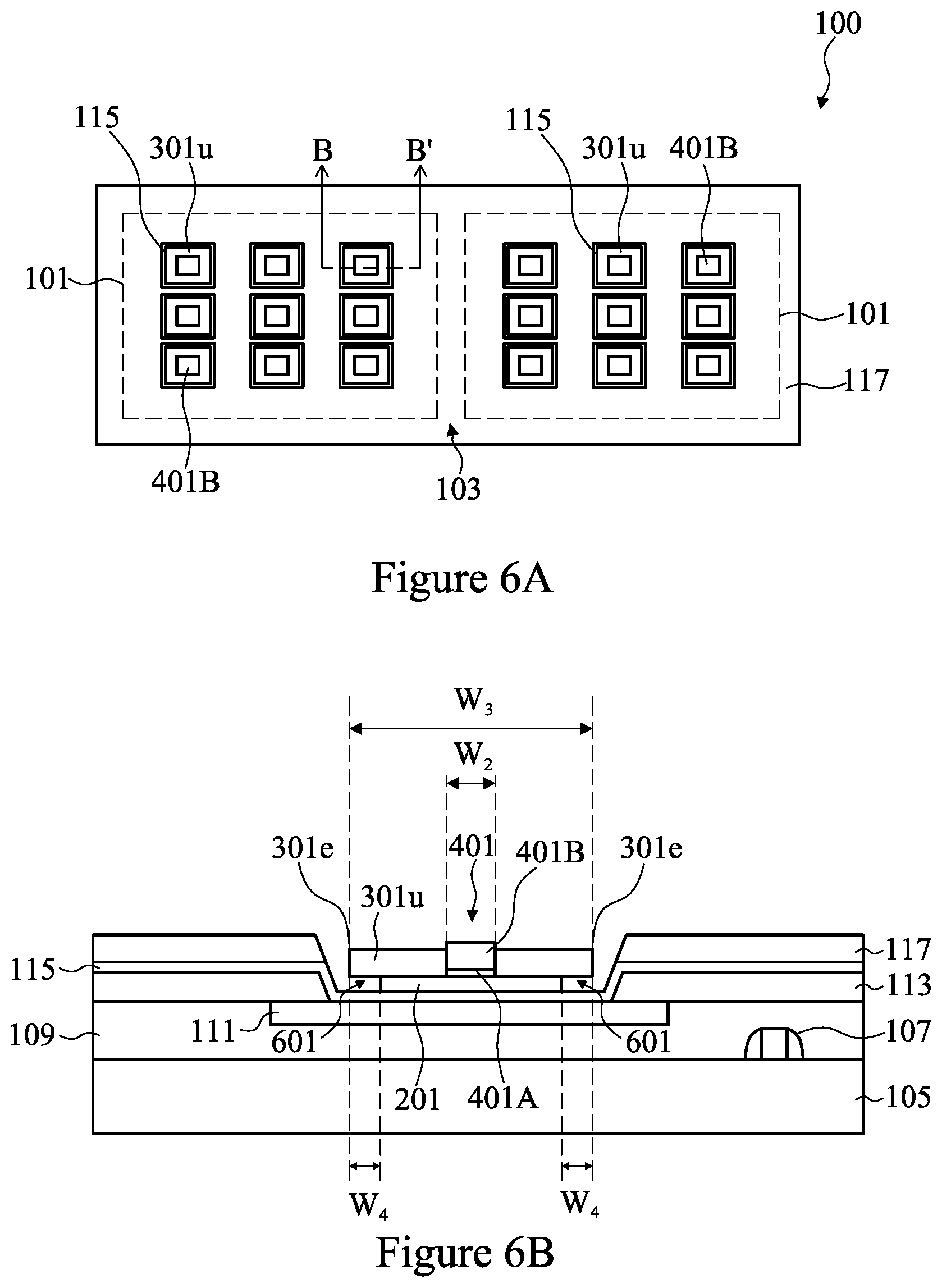 Patent US11824026 Figure 6 – Connector structure and method of forming same