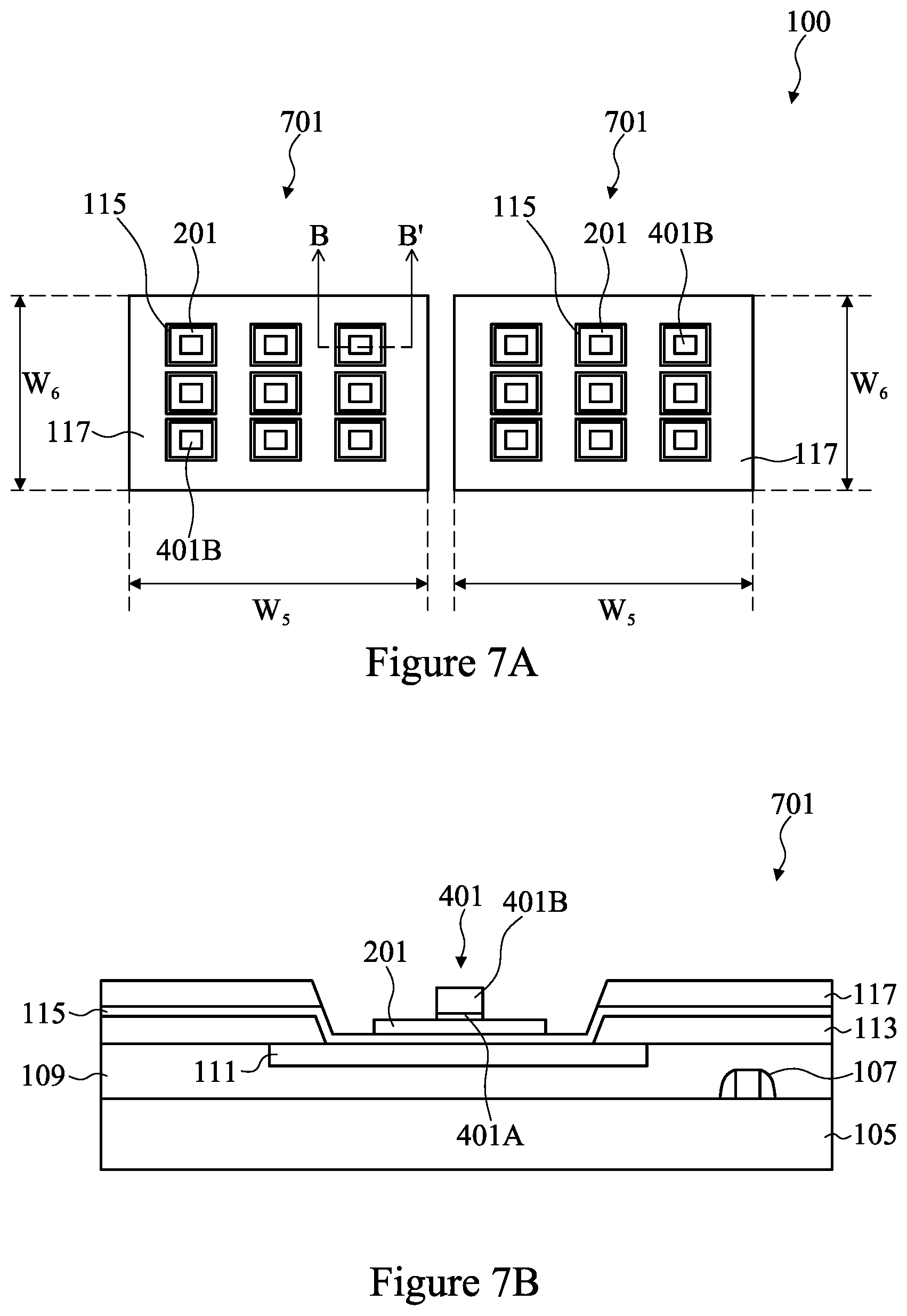 Patent US11824026 Figure 7 – Connector structure and method of forming same