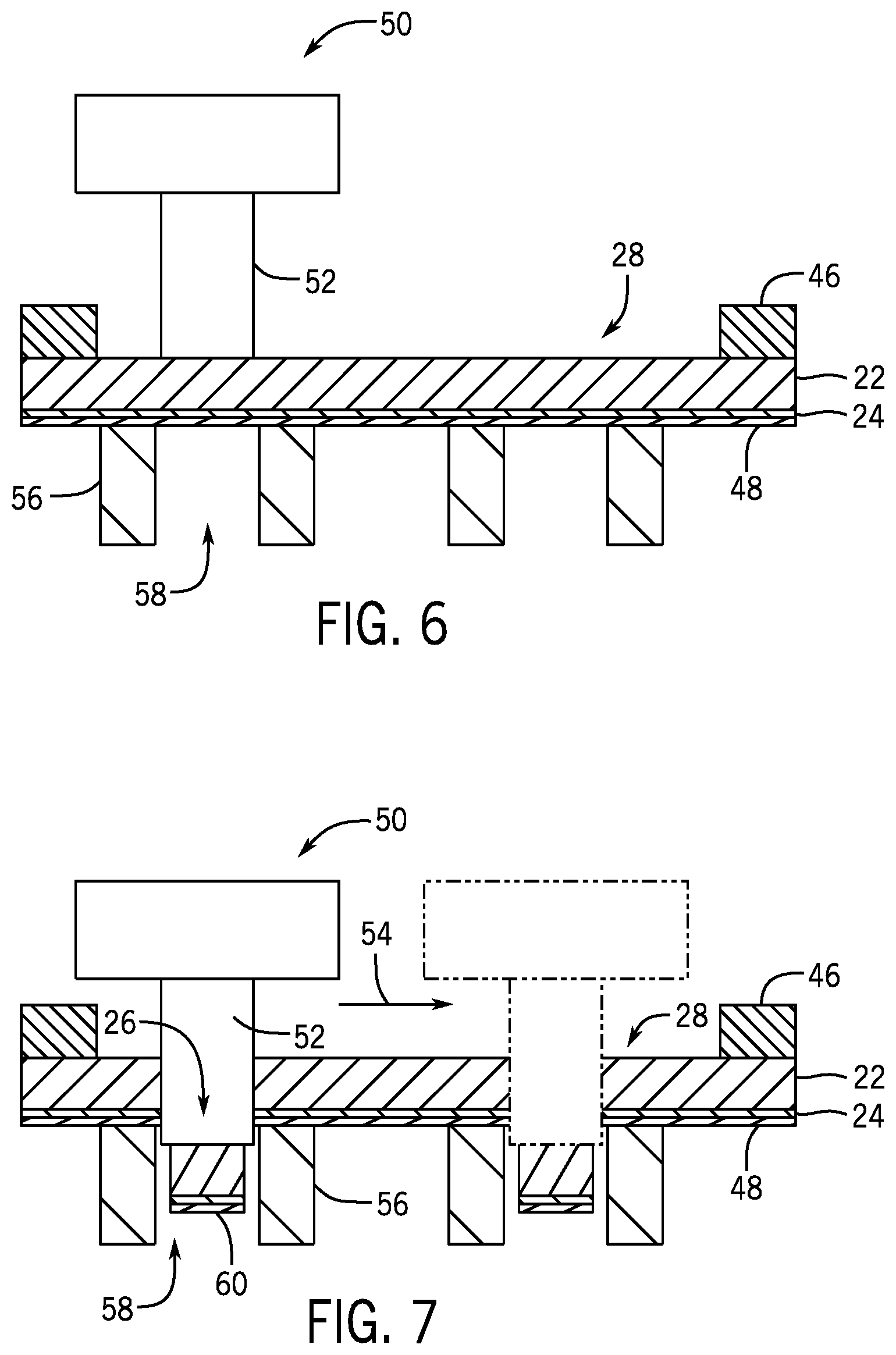 Patent US11824030 Figure 3 – Mechanical punched via formation in electronics package and electronics package formed thereby