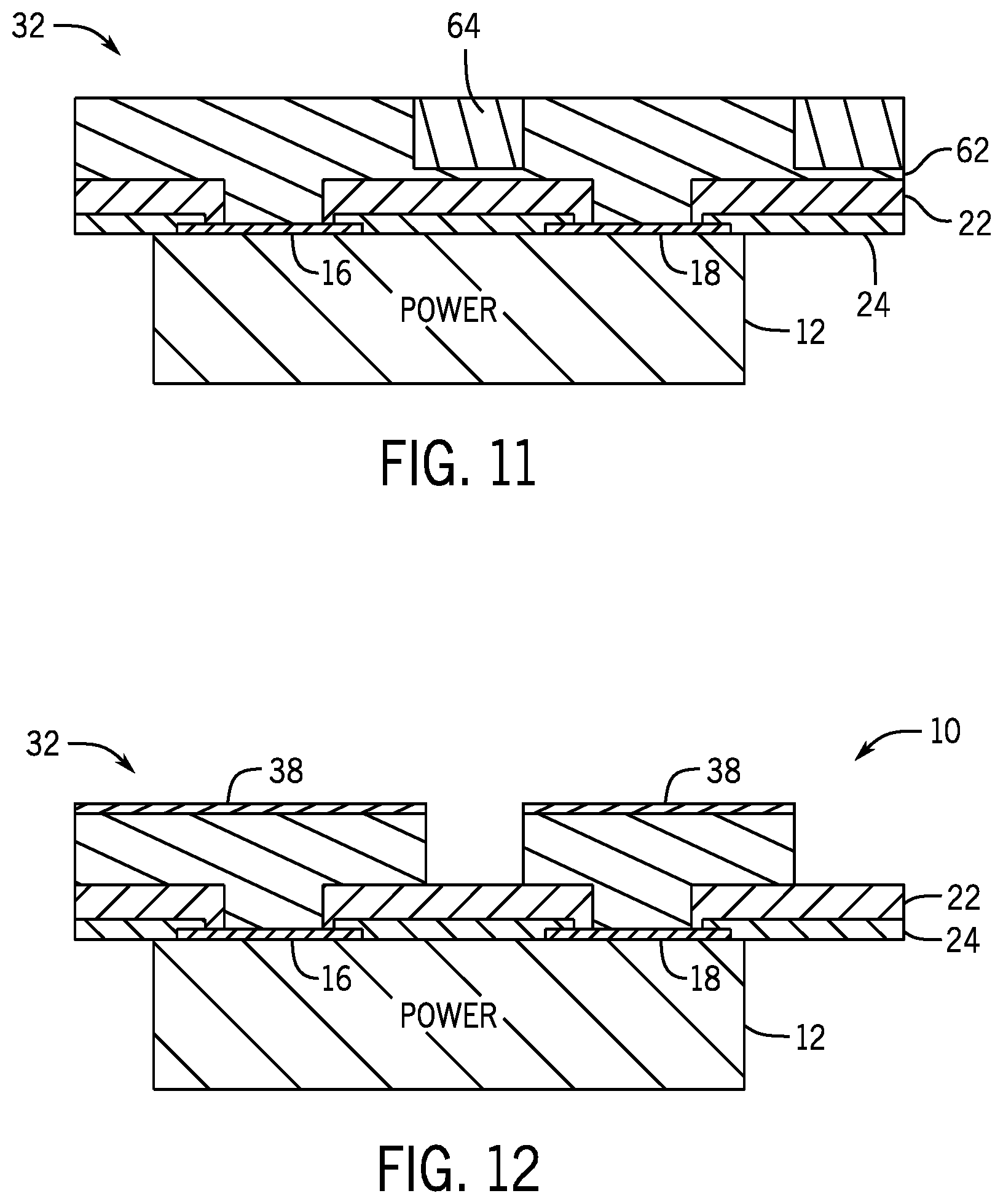 Patent US11824030 Figure 5 – Mechanical punched via formation in electronics package and electronics package formed thereby