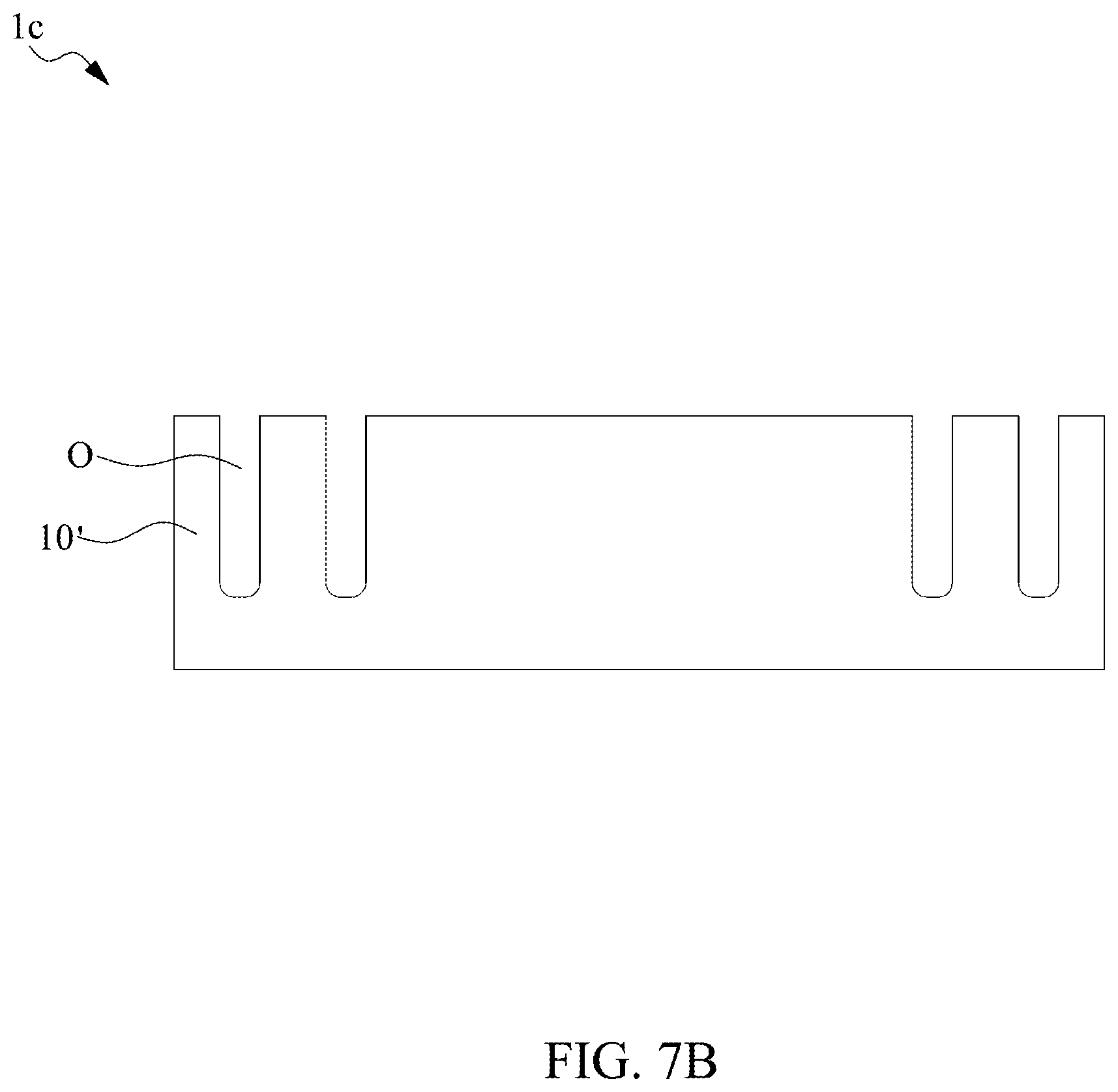 Patent US11824031 Figure 13 – Semiconductor package structure with dielectric structure covering upper surface of chip