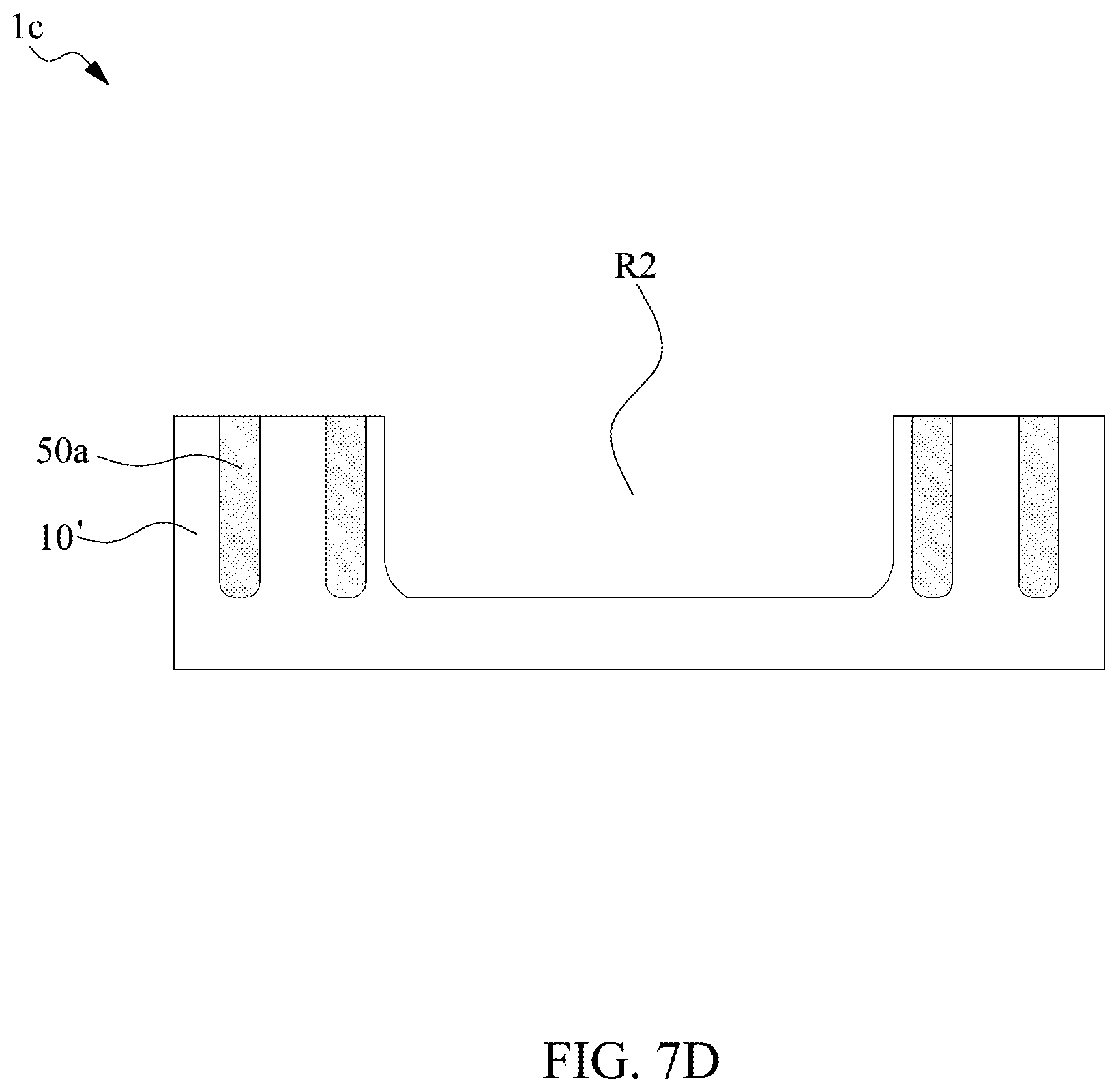 Patent US11824031 Figure 15 – Semiconductor package structure with dielectric structure covering upper surface of chip