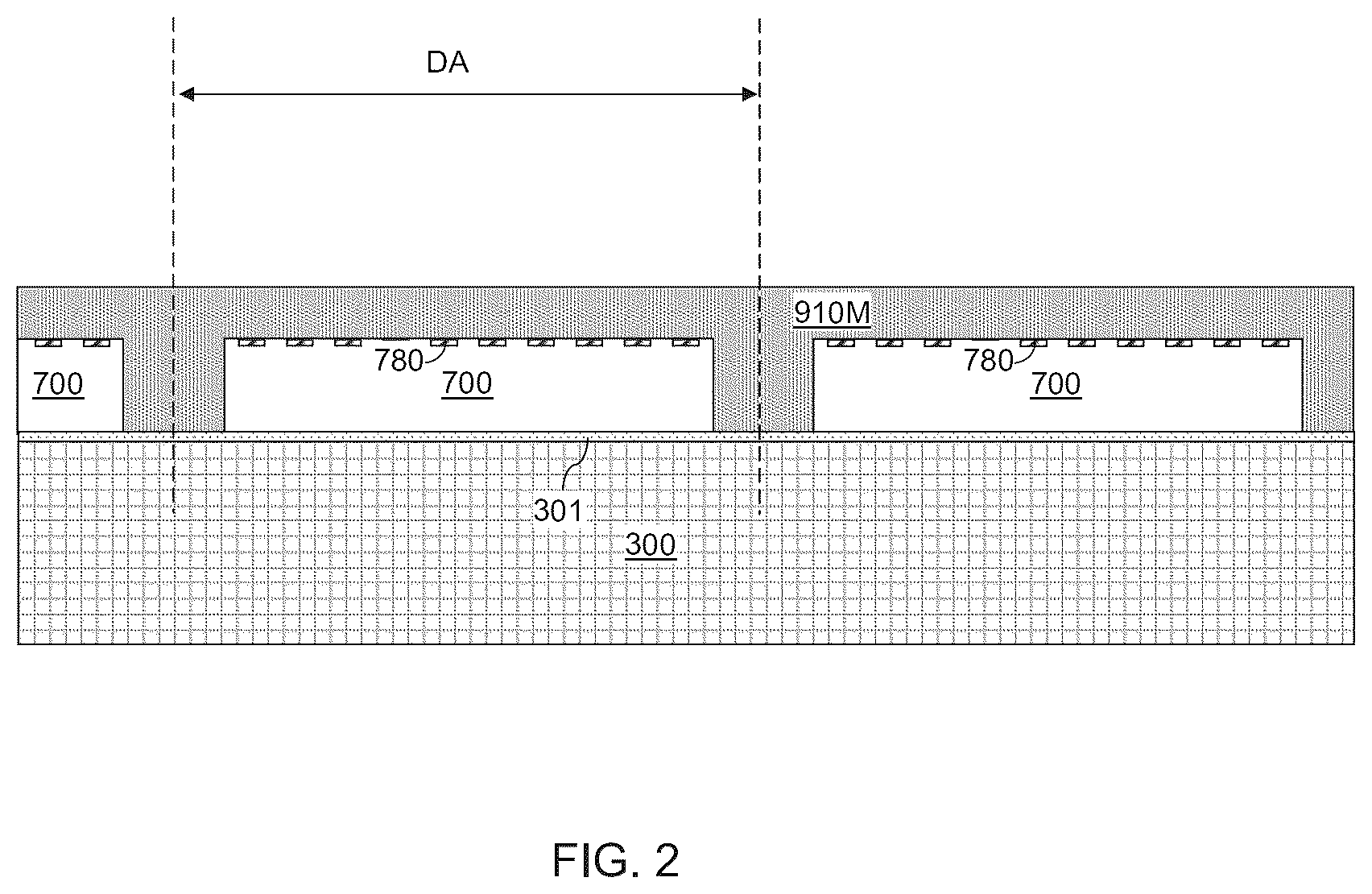 Patent US11824032 Figure 3 – Die corner removal for underfill crack suppression in semiconductor die packaging
