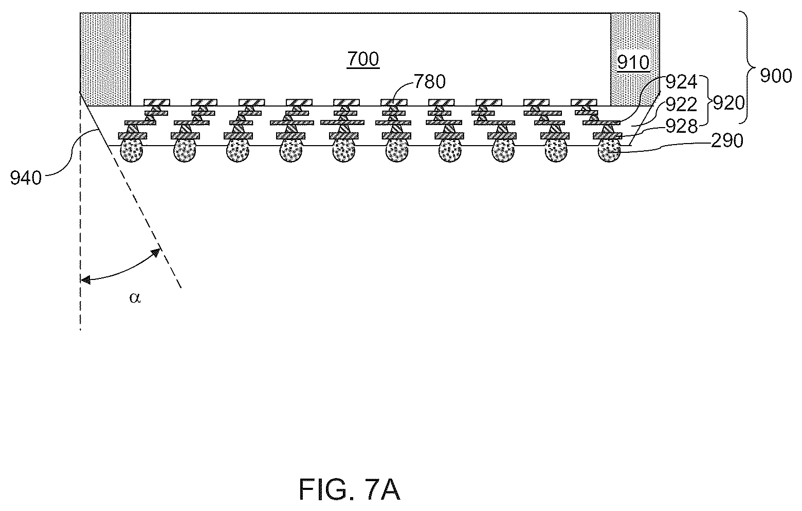 Patent US11824032 Figure 8 – Die corner removal for underfill crack suppression in semiconductor die packaging