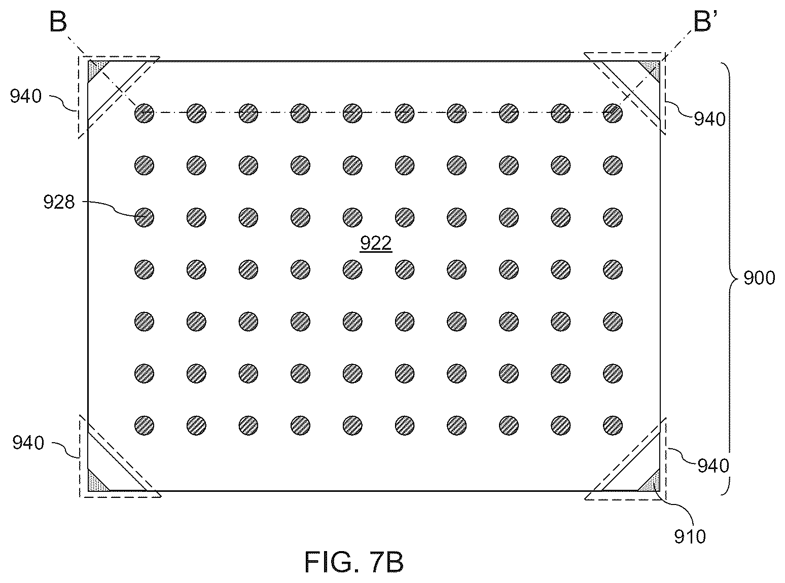 Patent US11824032 Figure 9 – Die corner removal for underfill crack suppression in semiconductor die packaging