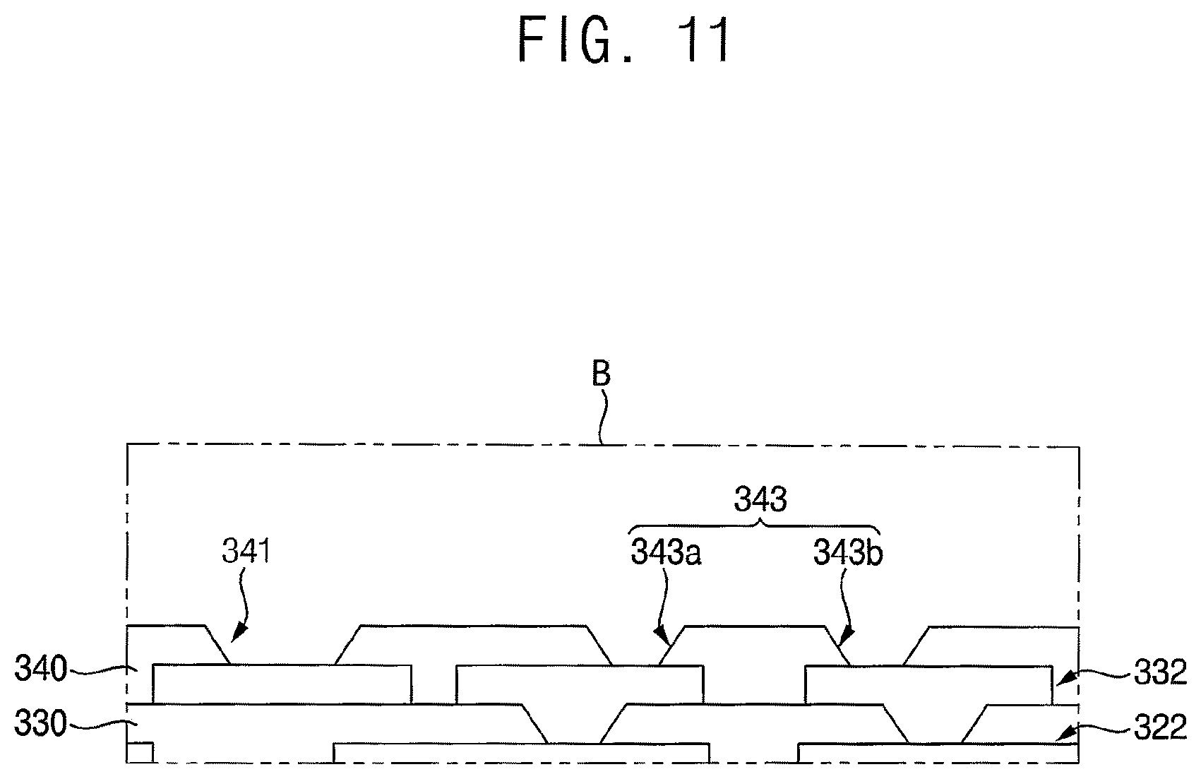 Patent US11824033 Figure 11 – Semiconductor package and method of manufacturing the semiconductor package
