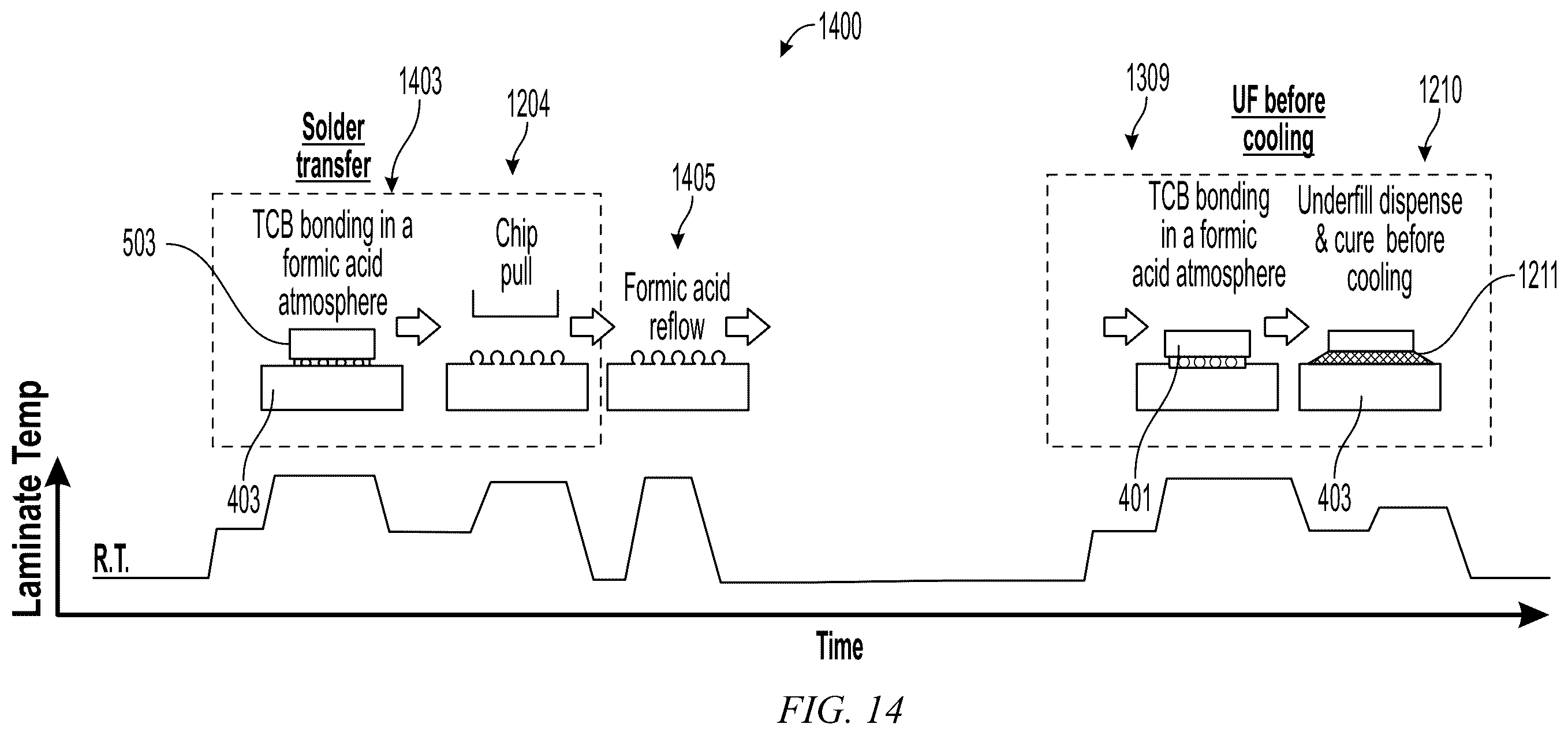 Patent US11824037 Figure 9 – Assembly of a chip to a substrate