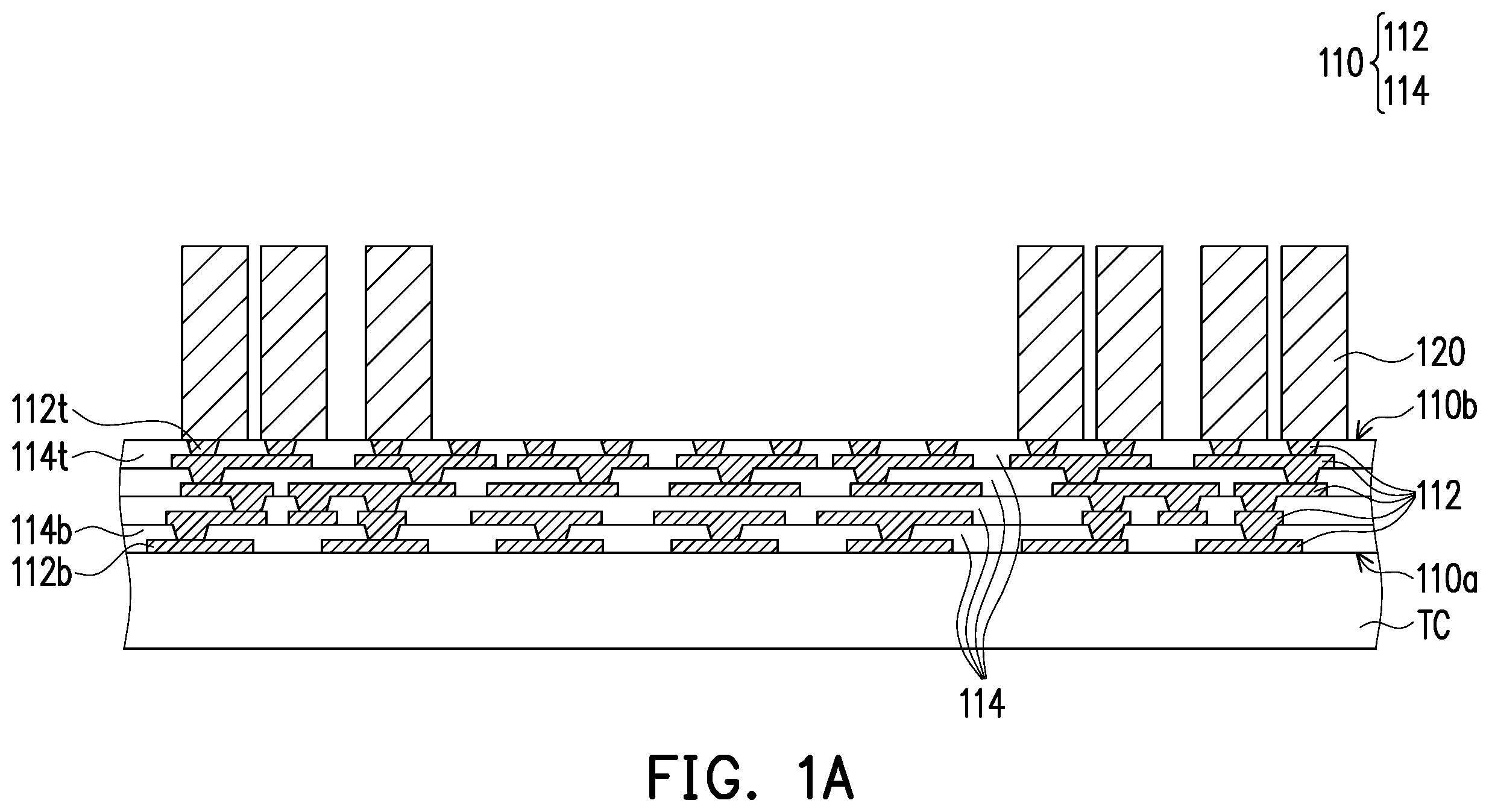 Patent US11824040 Figure 1 – Package component, electronic device and manufacturing method thereof