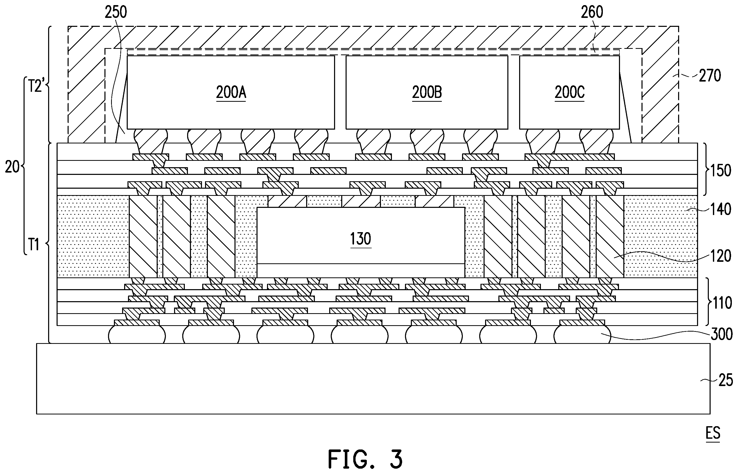 Patent US11824040 Figure 9 – Package component, electronic device and manufacturing method thereof