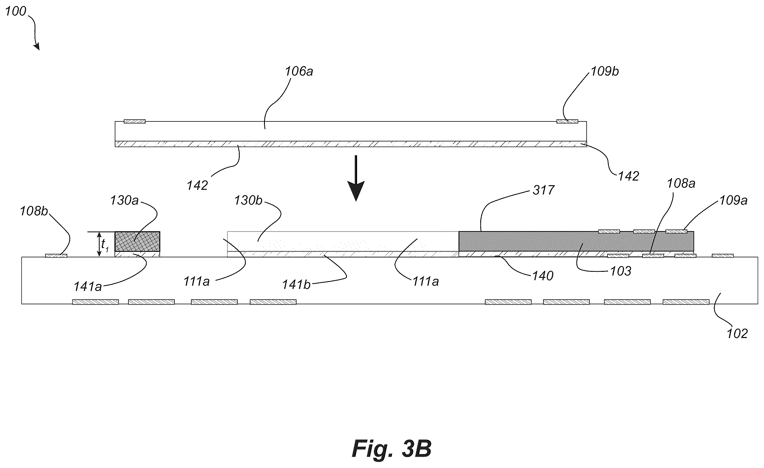 Patent US11824044 Figure 5 – Stacked semiconductor die assemblies with die support members and associated systems and methods