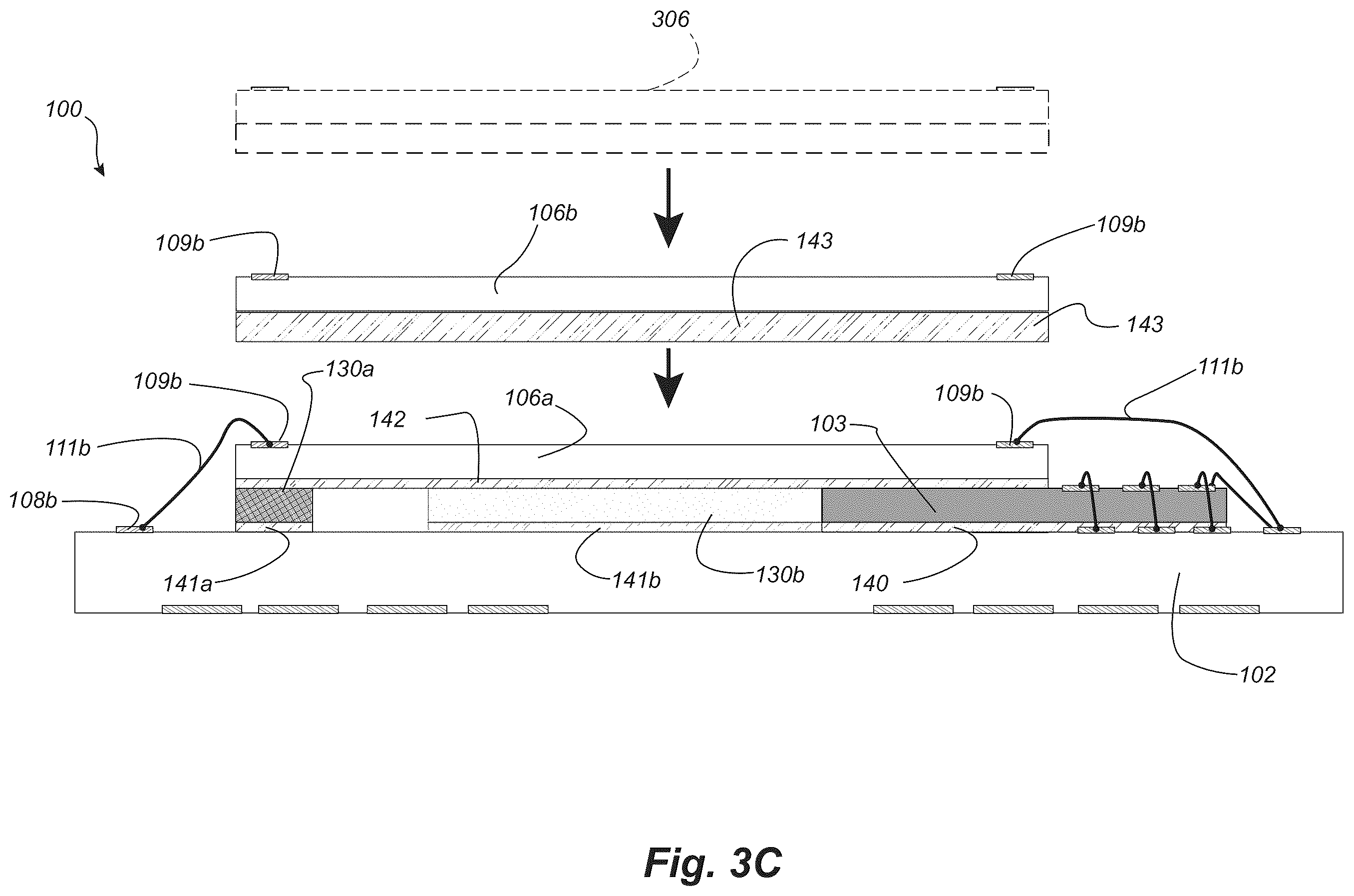 Patent US11824044 Figure 6 – Stacked semiconductor die assemblies with die support members and associated systems and methods