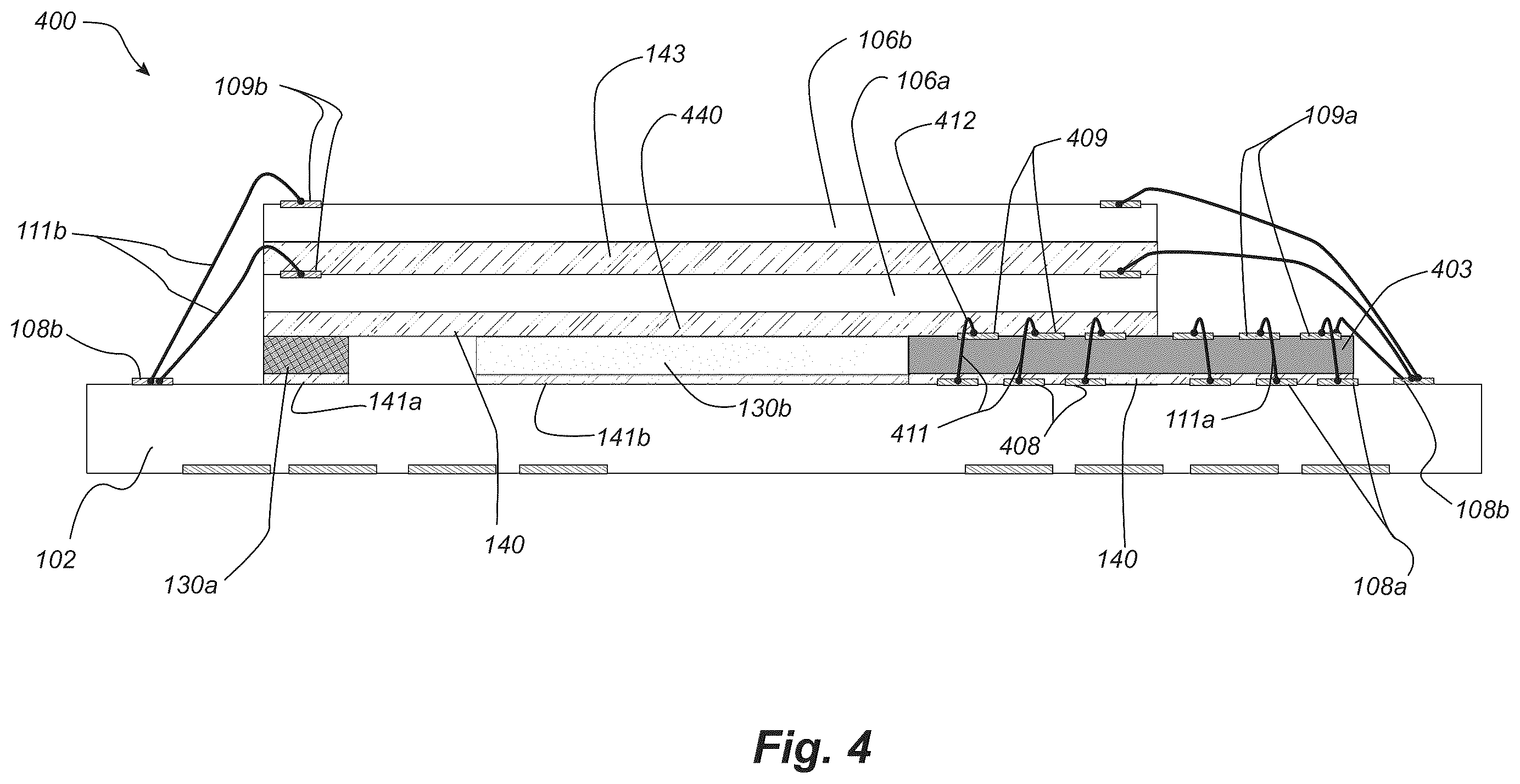 Patent US11824044 Figure 7 – Stacked semiconductor die assemblies with die support members and associated systems and methods