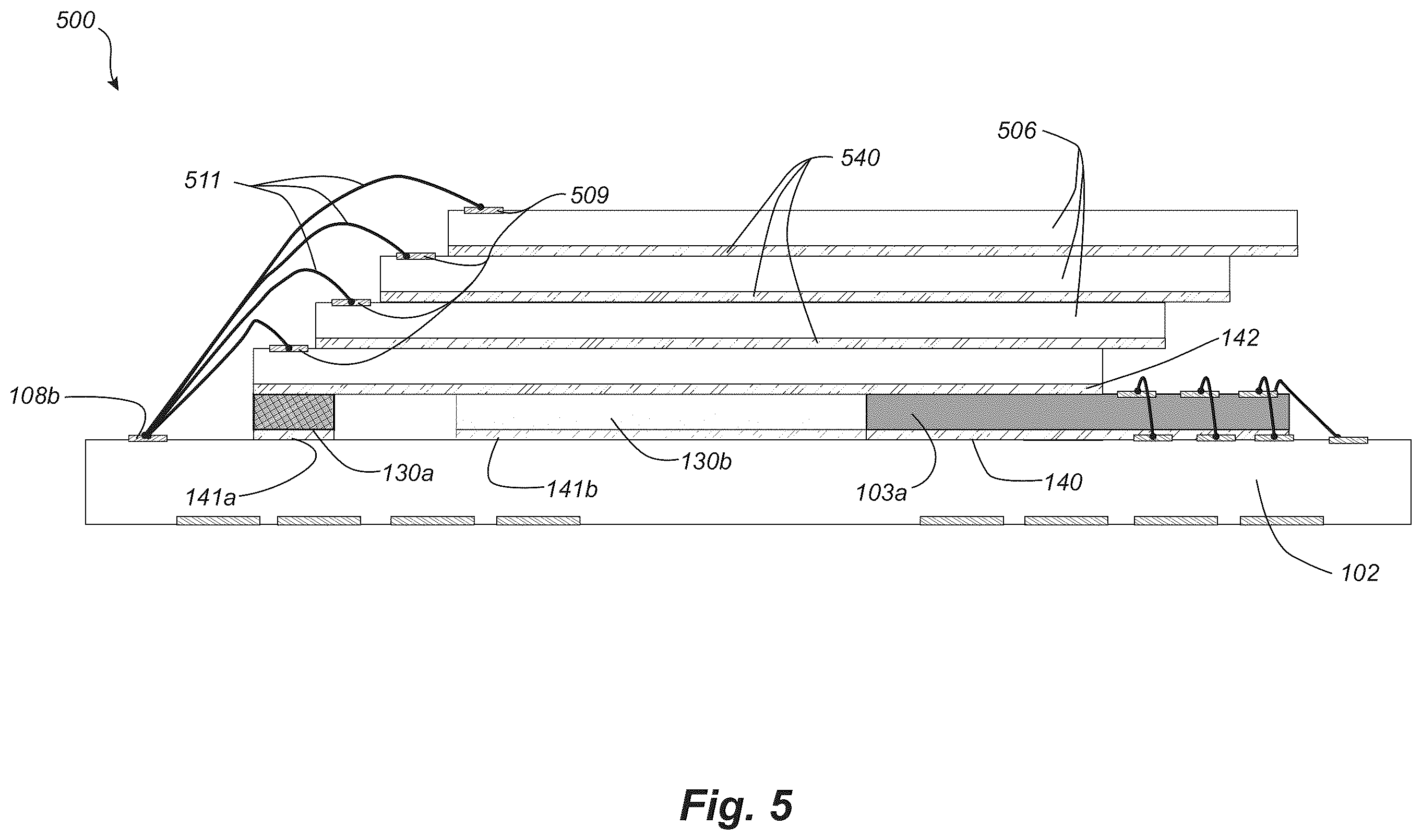 Patent US11824044 Figure 8 – Stacked semiconductor die assemblies with die support members and associated systems and methods