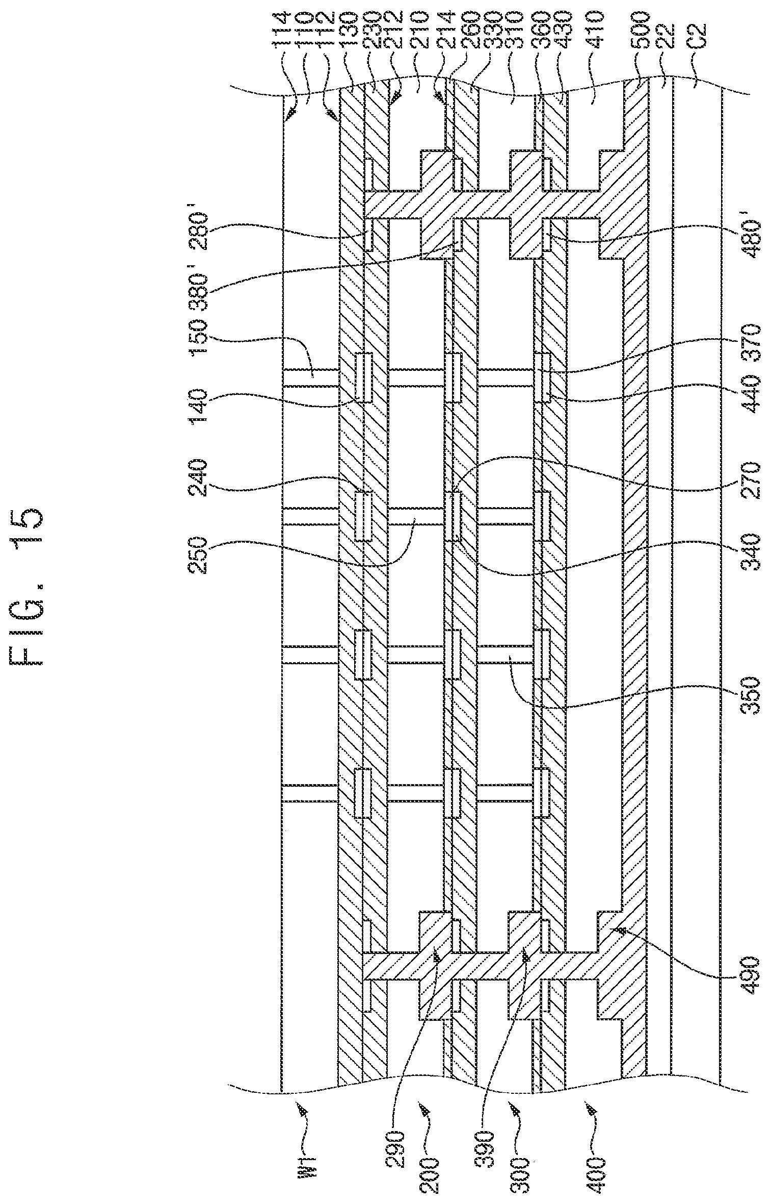 Patent US11824045 Figure 14 – Semiconductor package and method of manufacturing the semiconductor package