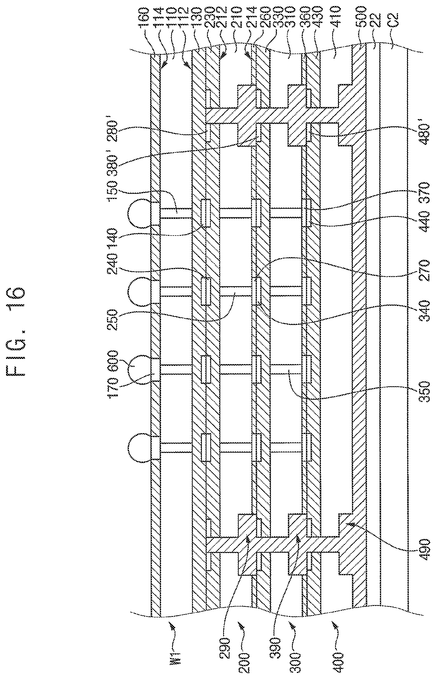 Patent US11824045 Figure 15 – Semiconductor package and method of manufacturing the semiconductor package