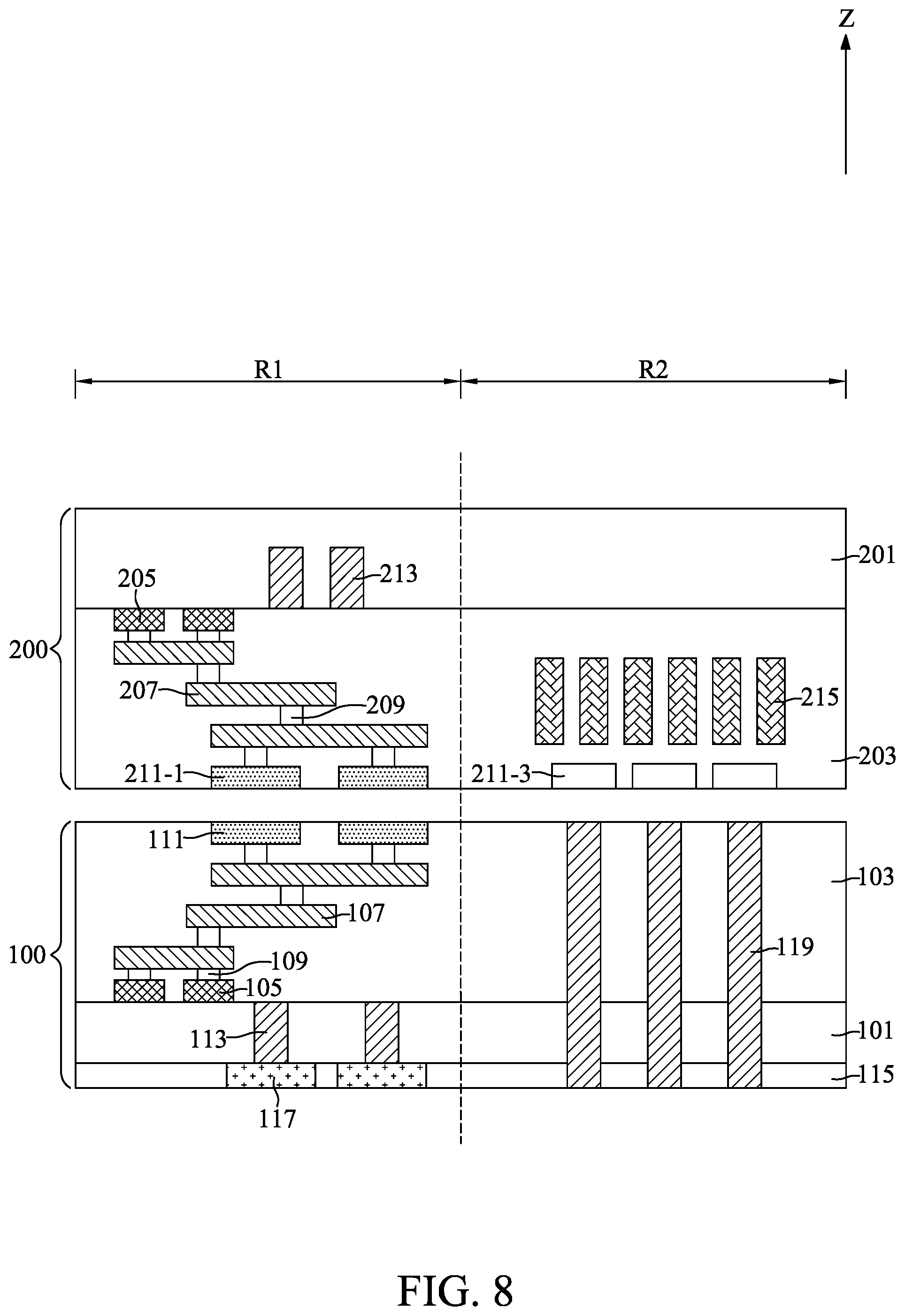 Patent US11824047 Figure 8 – Method for fabricating semiconductor device with stacked dies