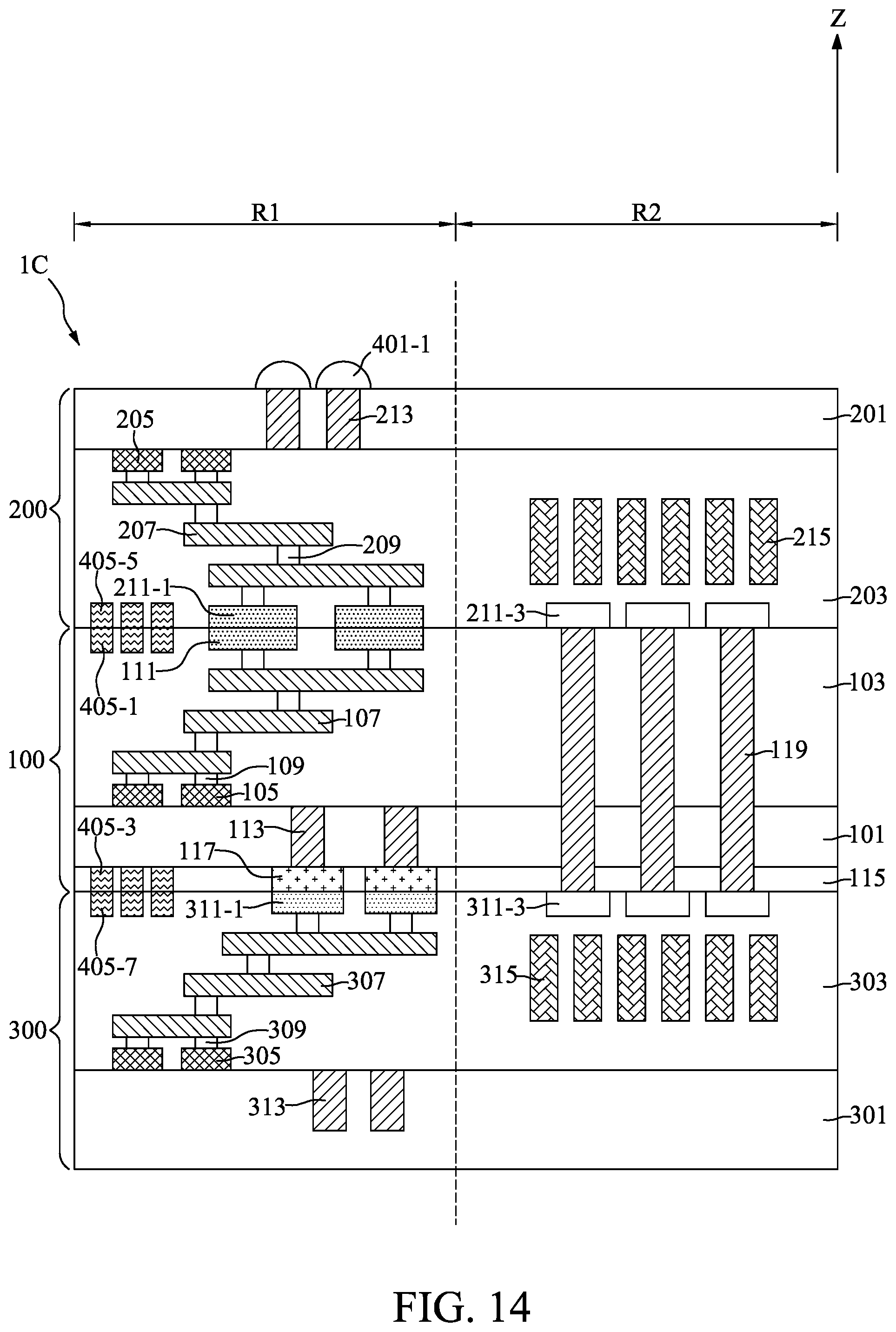 Patent US11824047 Figure 14 – Method for fabricating semiconductor device with stacked dies