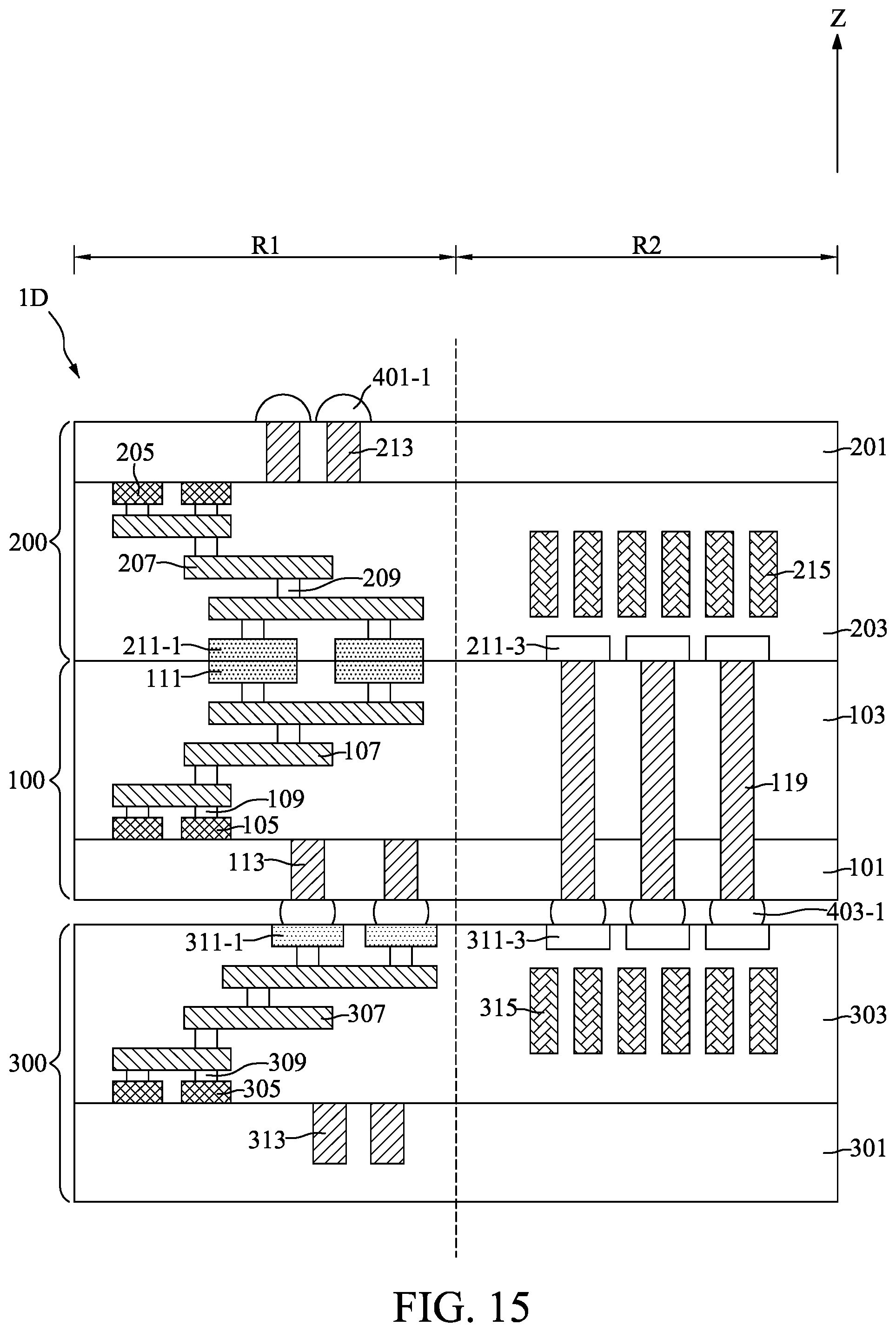 Patent US11824047 Figure 15 – Method for fabricating semiconductor device with stacked dies