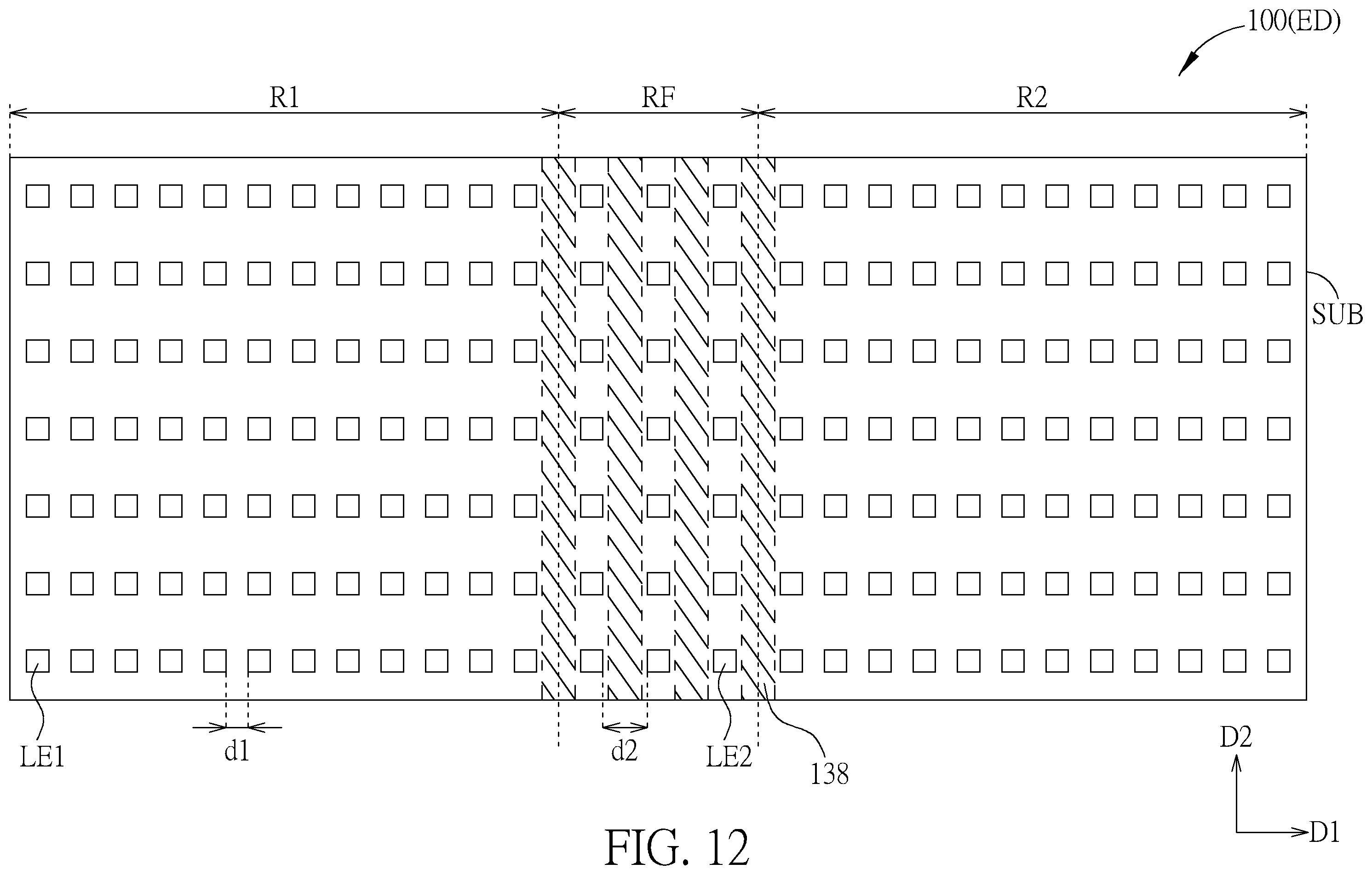 Patent US11824050 Figure 12 – Foldable display device and foldable electronic device