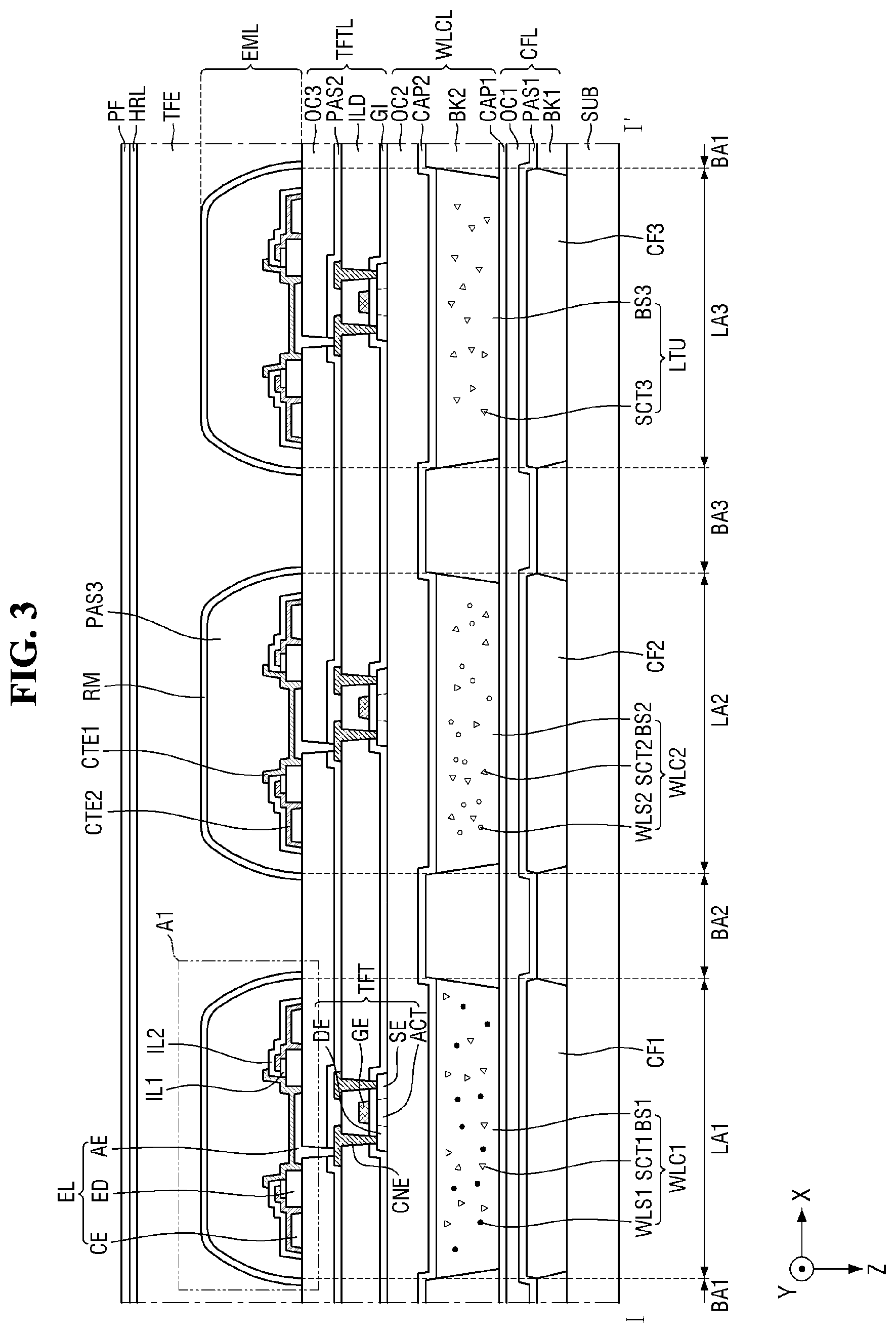 Patent US11824051 Figure 3 – Display device and tiled display device including the same