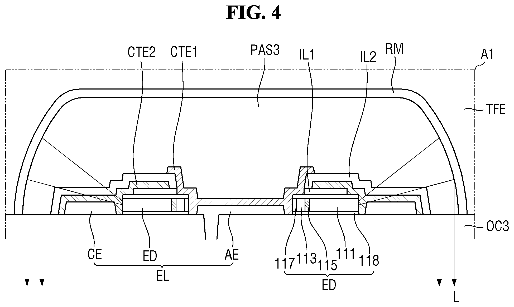 Patent US11824051 Figure 4 – Display device and tiled display device including the same