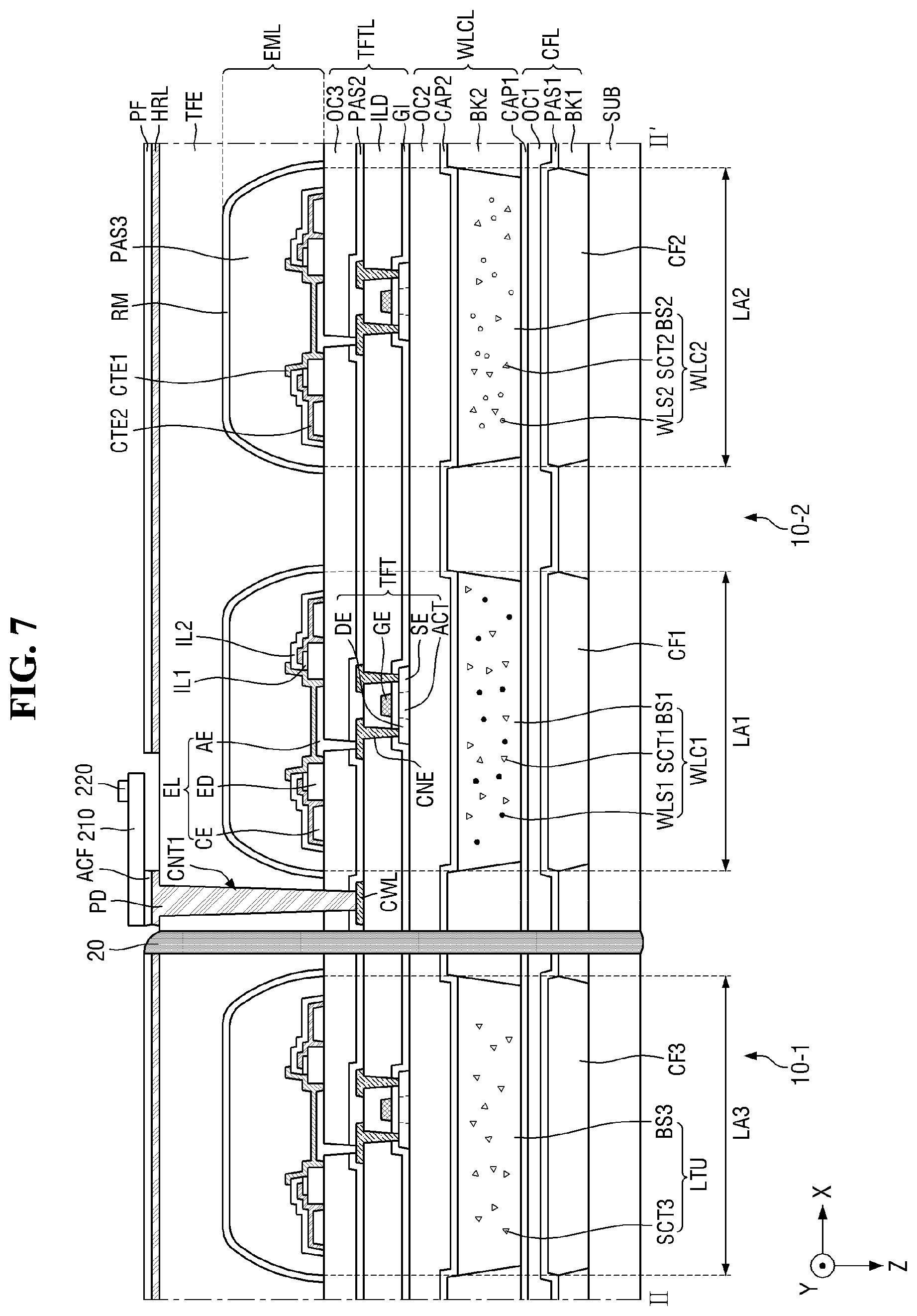 Patent US11824051 Figure 7 – Display device and tiled display device including the same