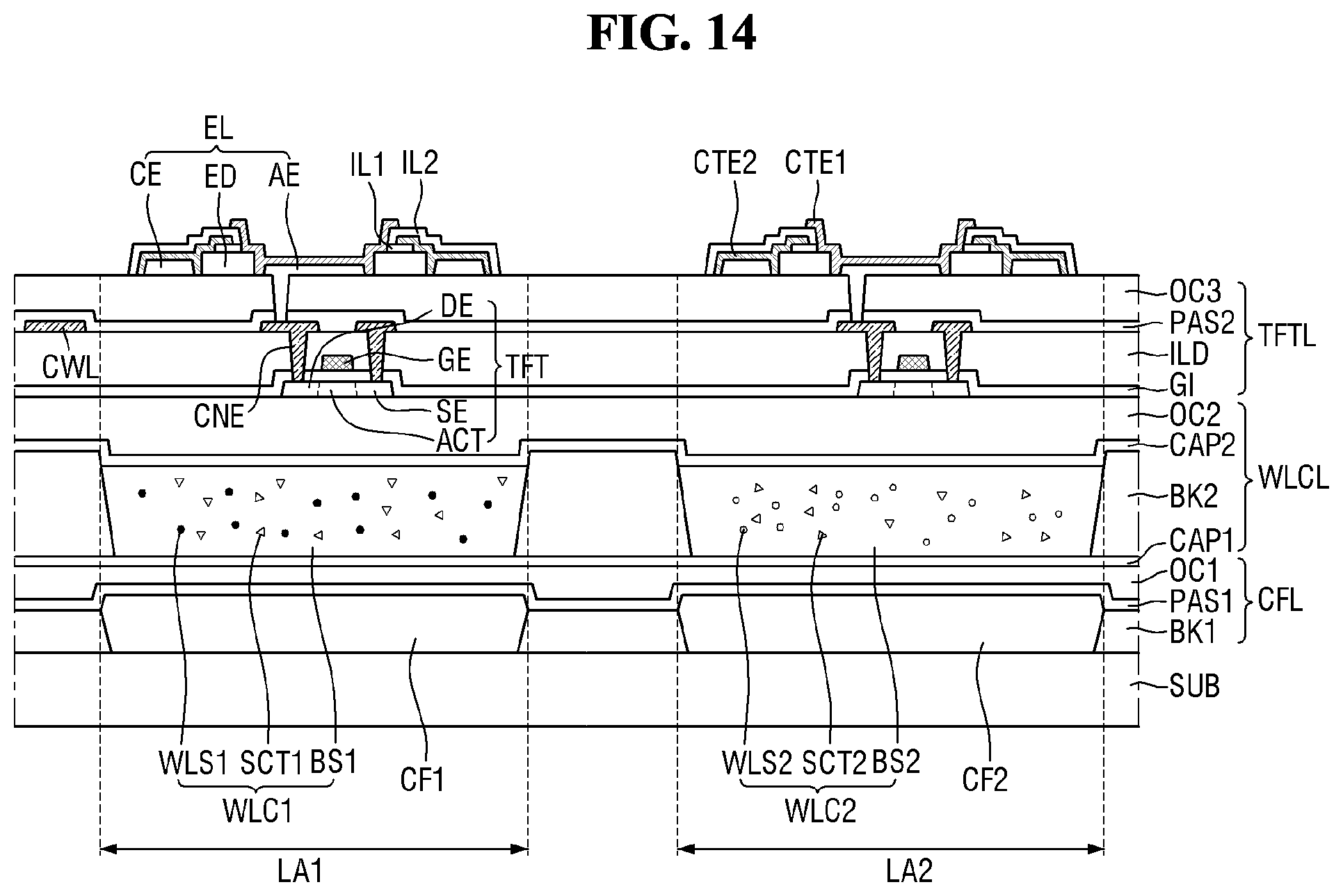 Patent US11824051 Figure 14 – Display device and tiled display device including the same